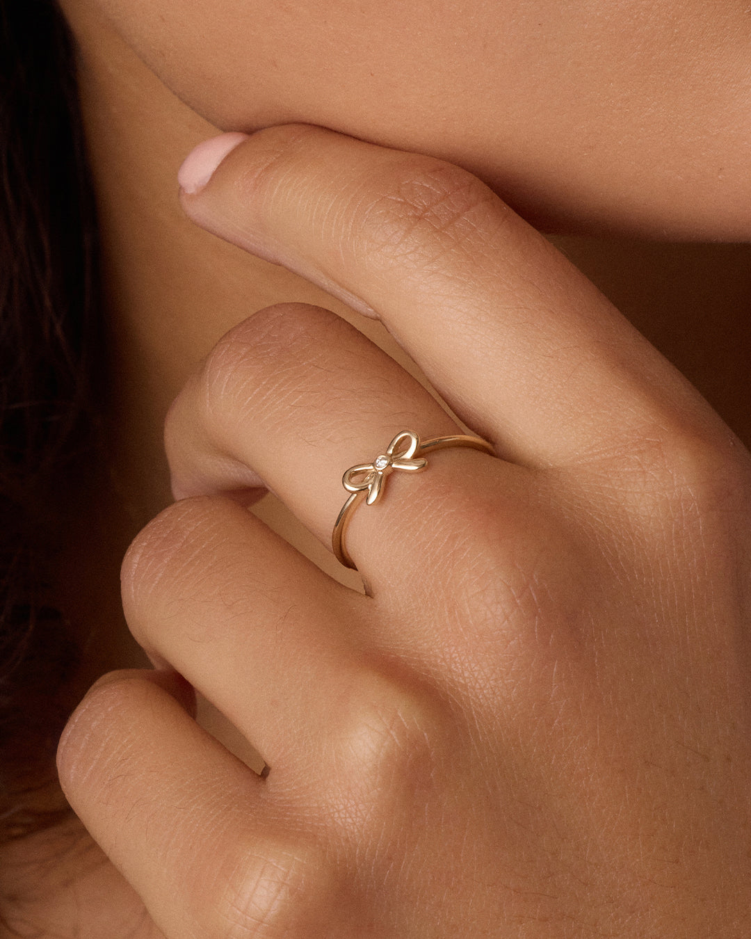Diamond Put a Bow on it Ring || option::14k Solid Gold