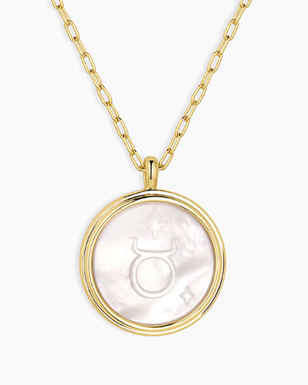Zodiac Necklace || option::Gold Plated, Taurus