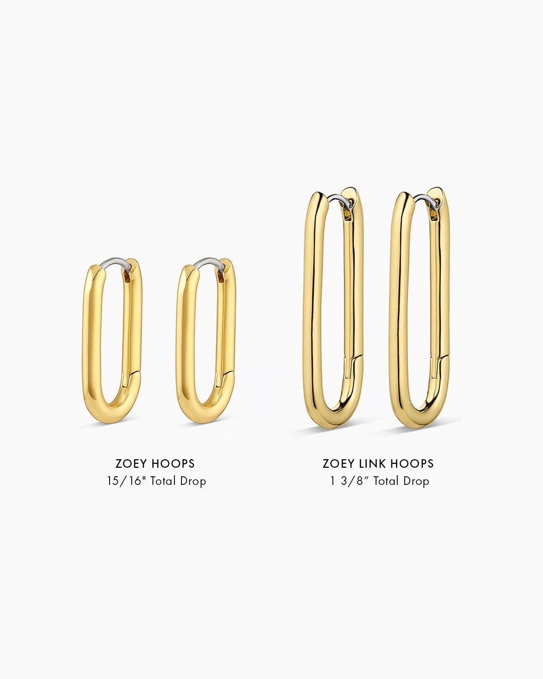 Zoey Link Hoops || option::Gold Plated