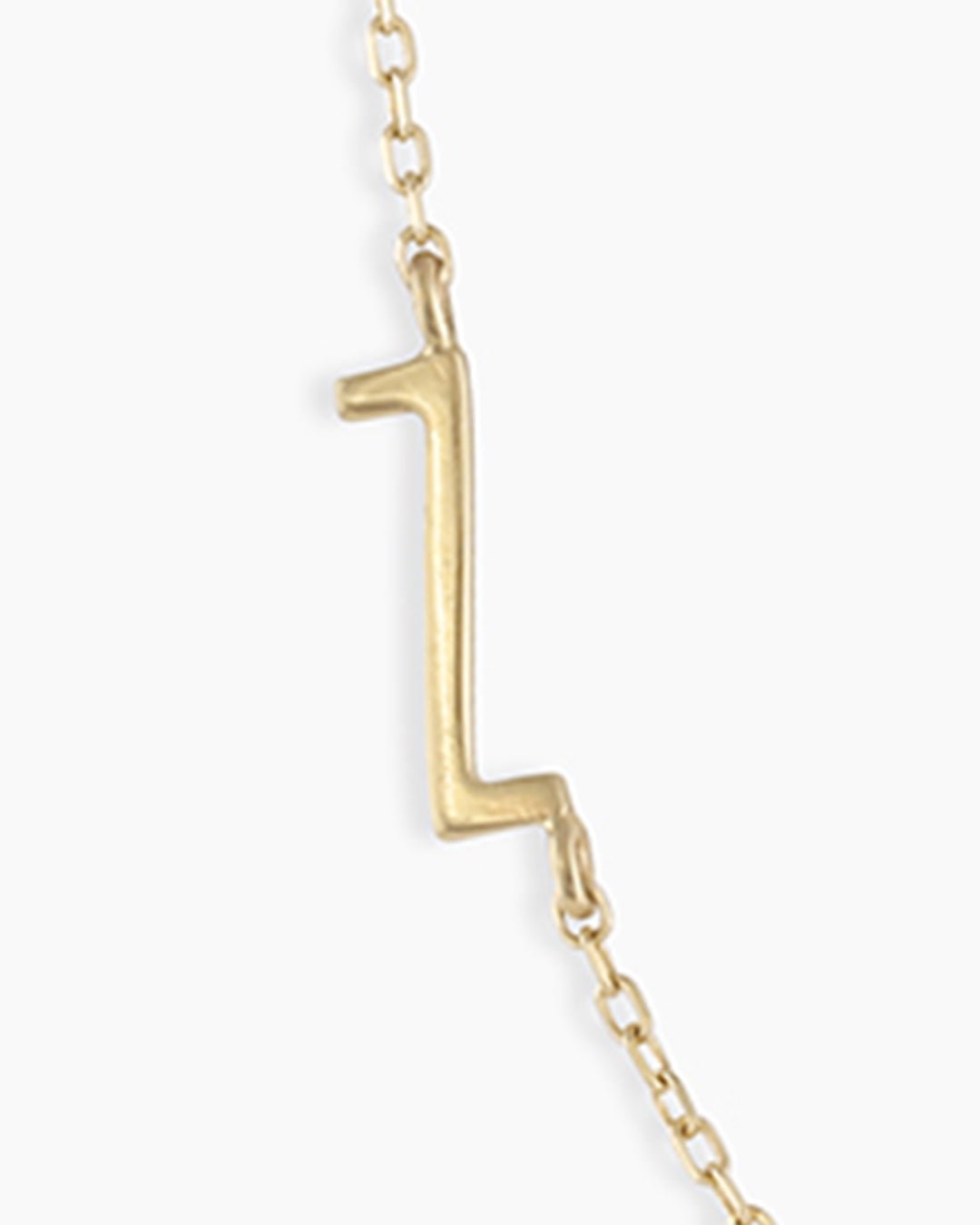  Woman wearing Alphabet Necklace || option::14k Solid Gold, Z