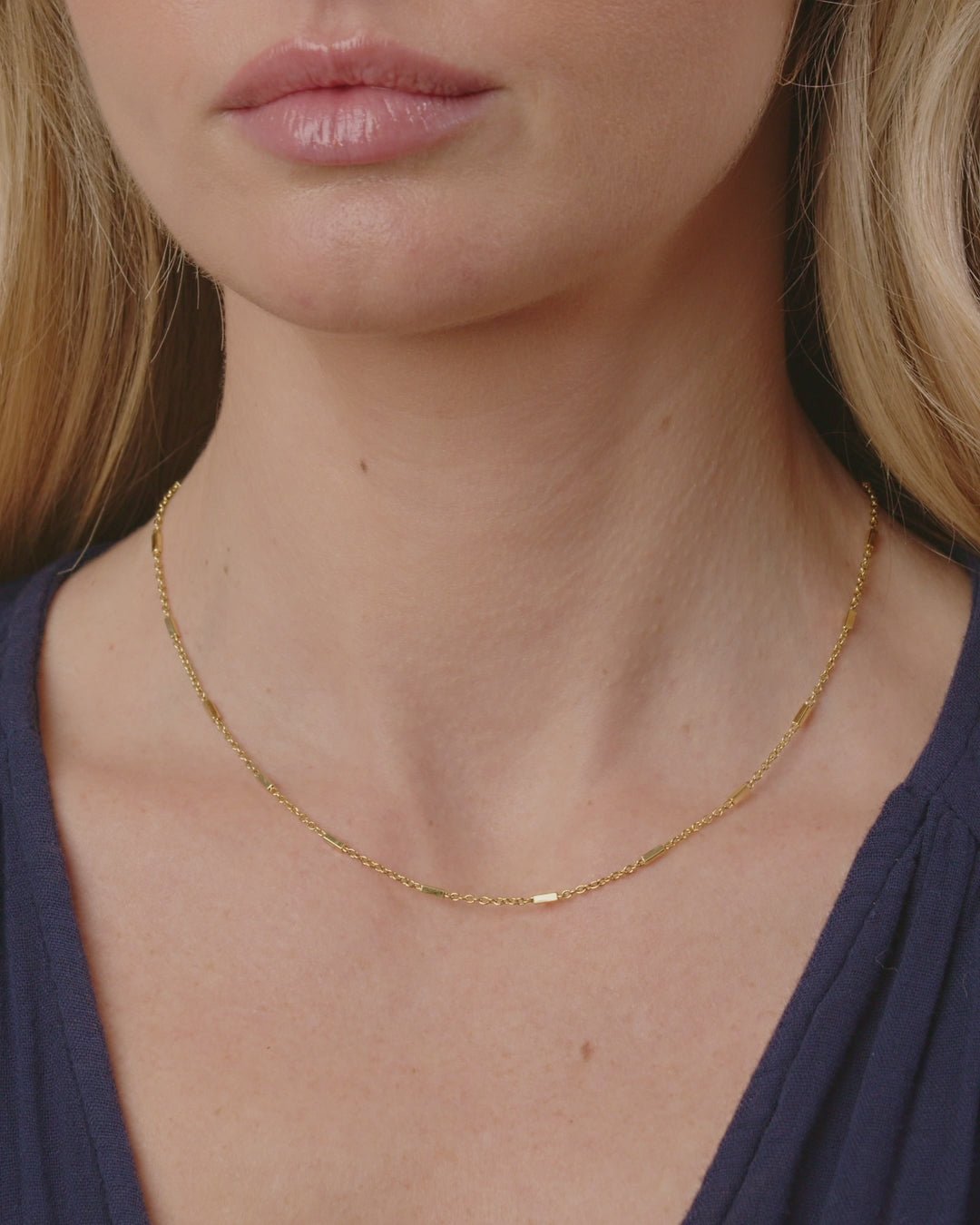 Gold | gorjana jewelry | Tatum Necklace | Textured chain necklace
