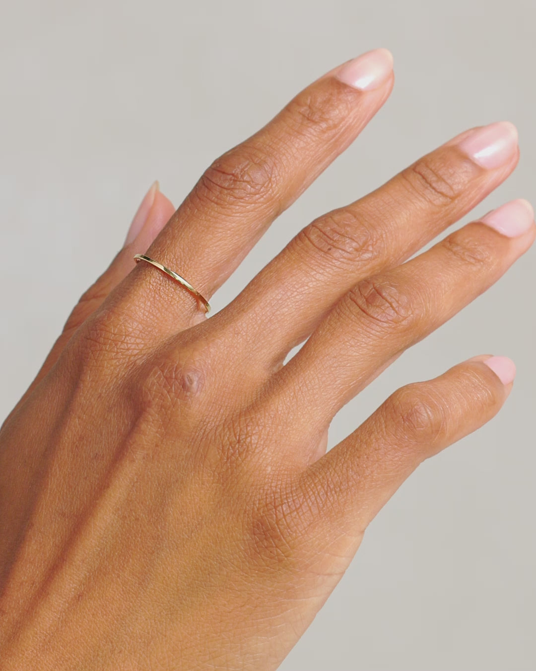 Smooth Ultra Thin Ring, Solid 14K Gold – Hannah Naomi Jewelry