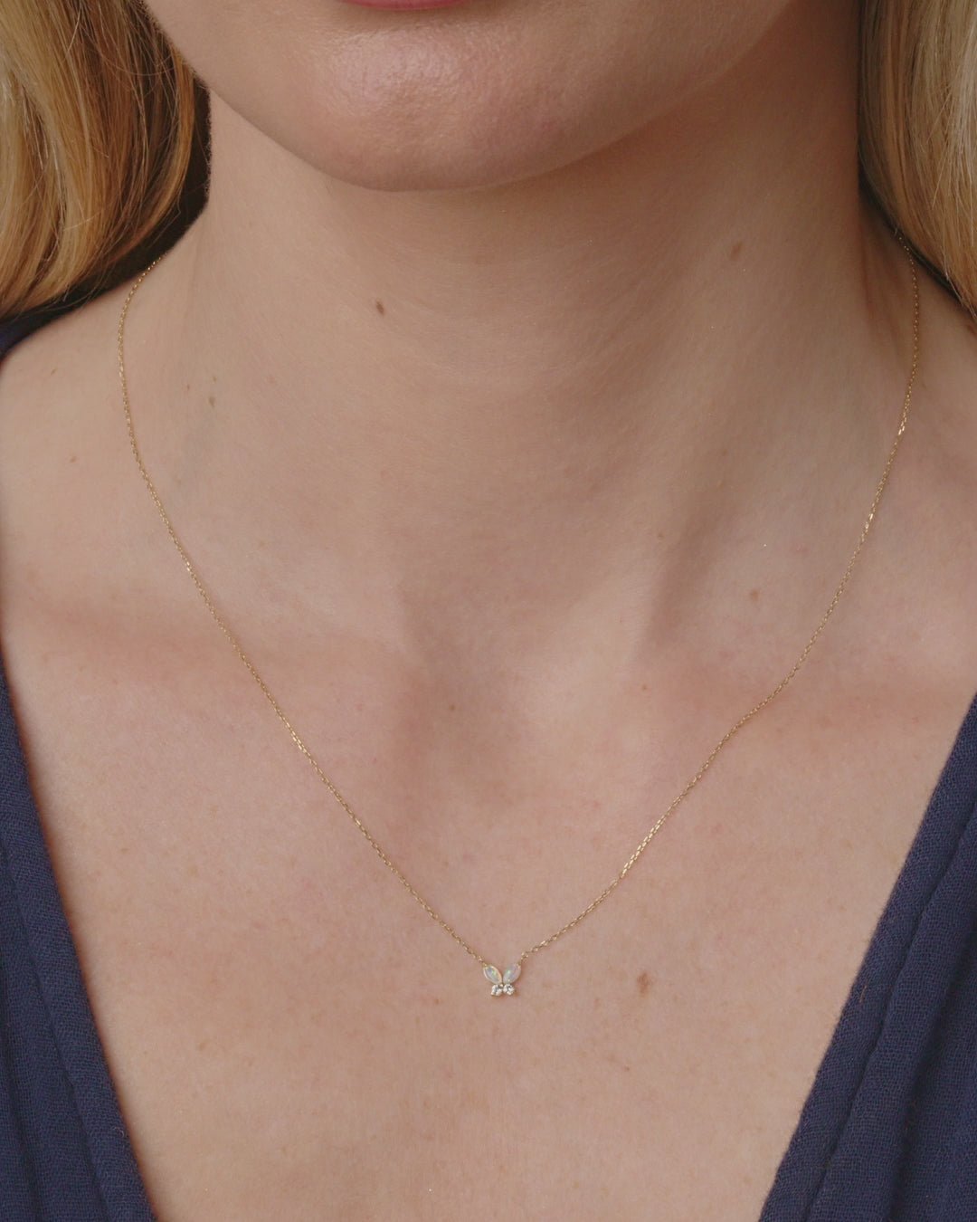 14k gold | gorjana jewelry | Opal Butterfly Necklace | Butterfly Necklace | Diamond Butterfly Necklace