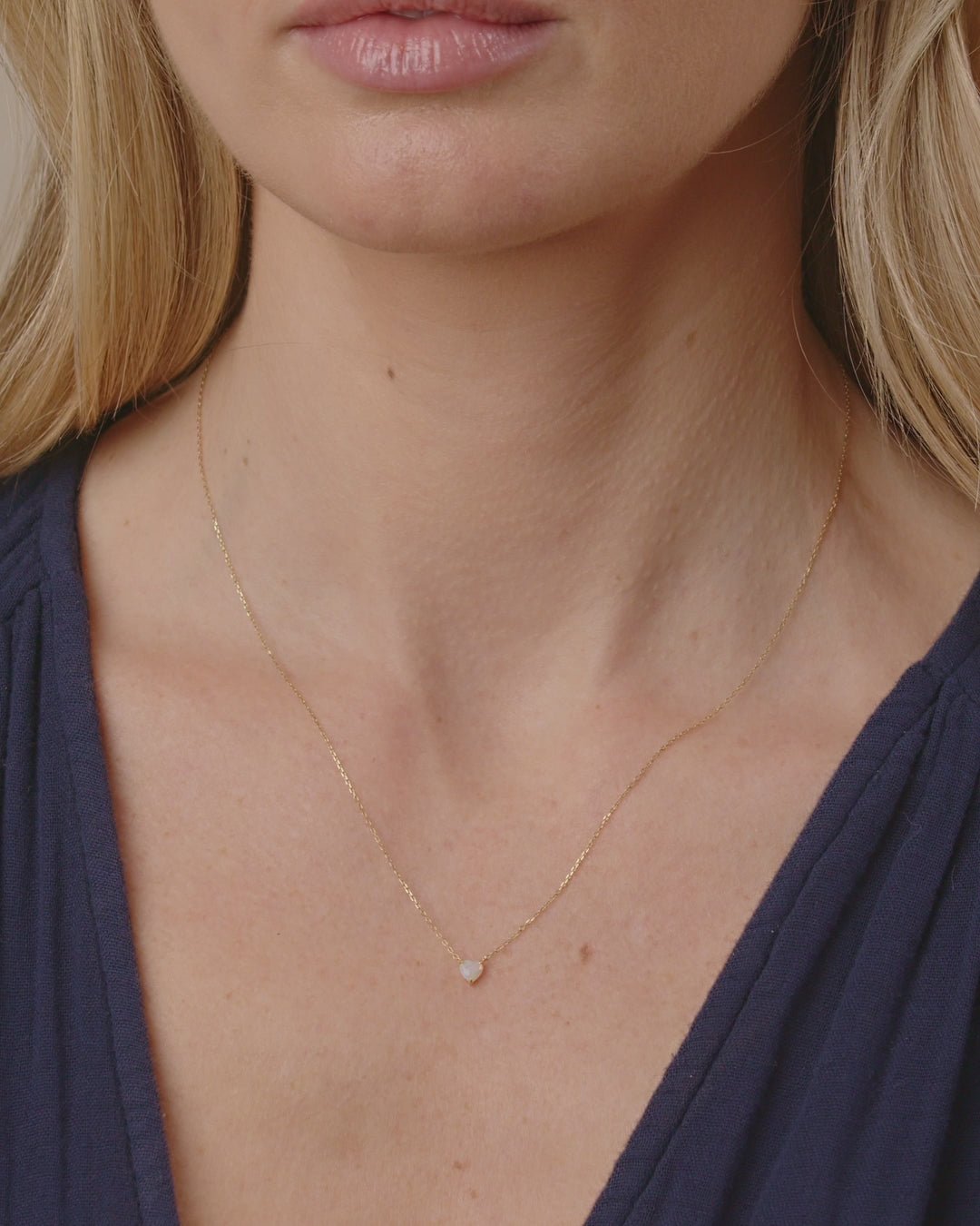 14k gold | gorjana jewelry | Opal Heart Necklace | precious gemstone necklace | heart shaped necklace