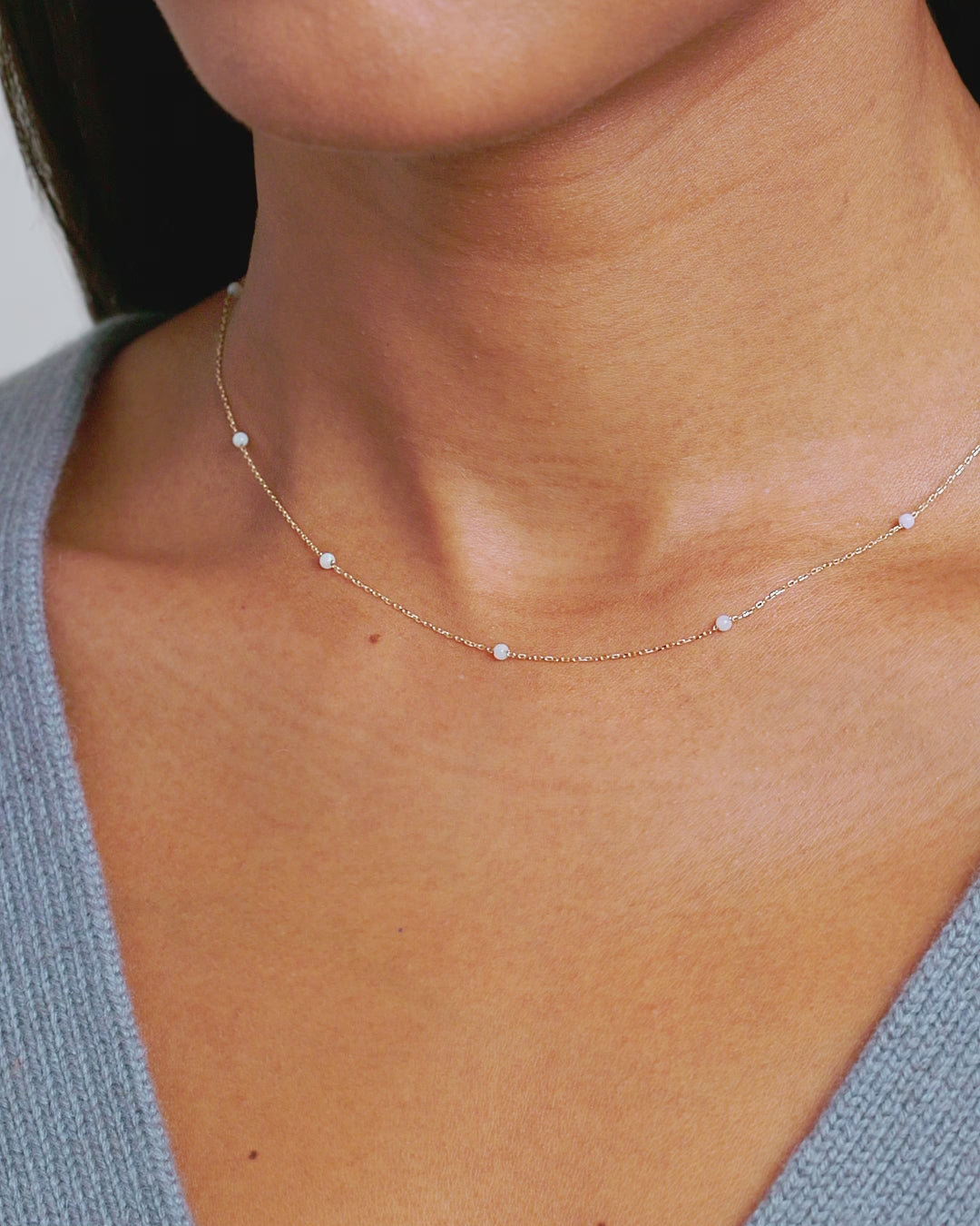 Diamond Clover Necklace 165-02137 - Gail Jewelers