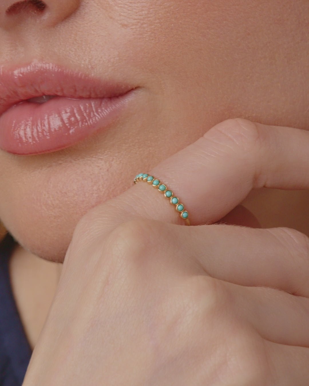 14k gold | gorjana jewelry | Classic Turquoise Ring | genuine turquoise ring