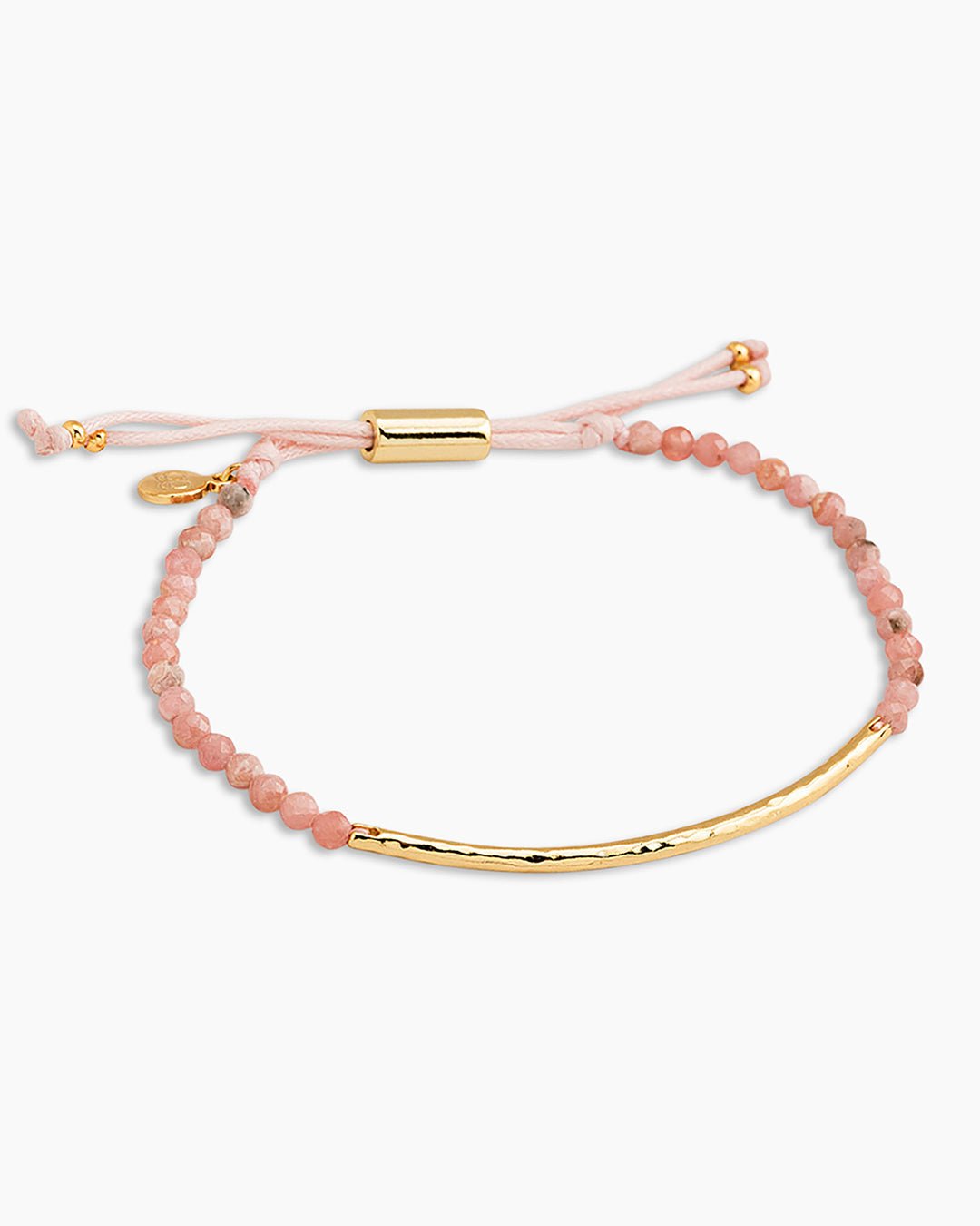 Power Gemstone Bracelet for Compassion || option::Gold Plated, Rhodochrosite