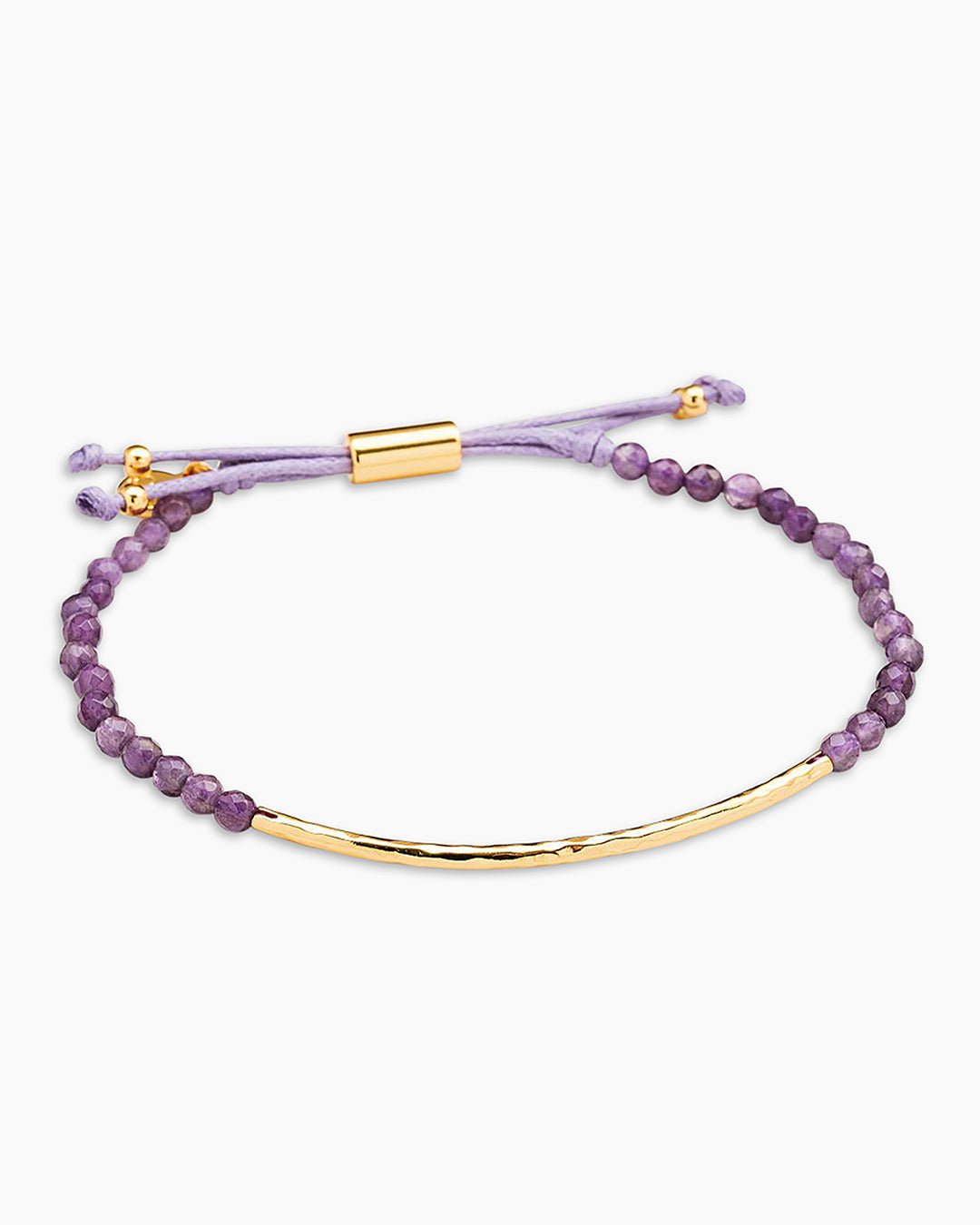 Power Gemstone Bracelet for Tranquility || option::Gold Plated, Amethyst