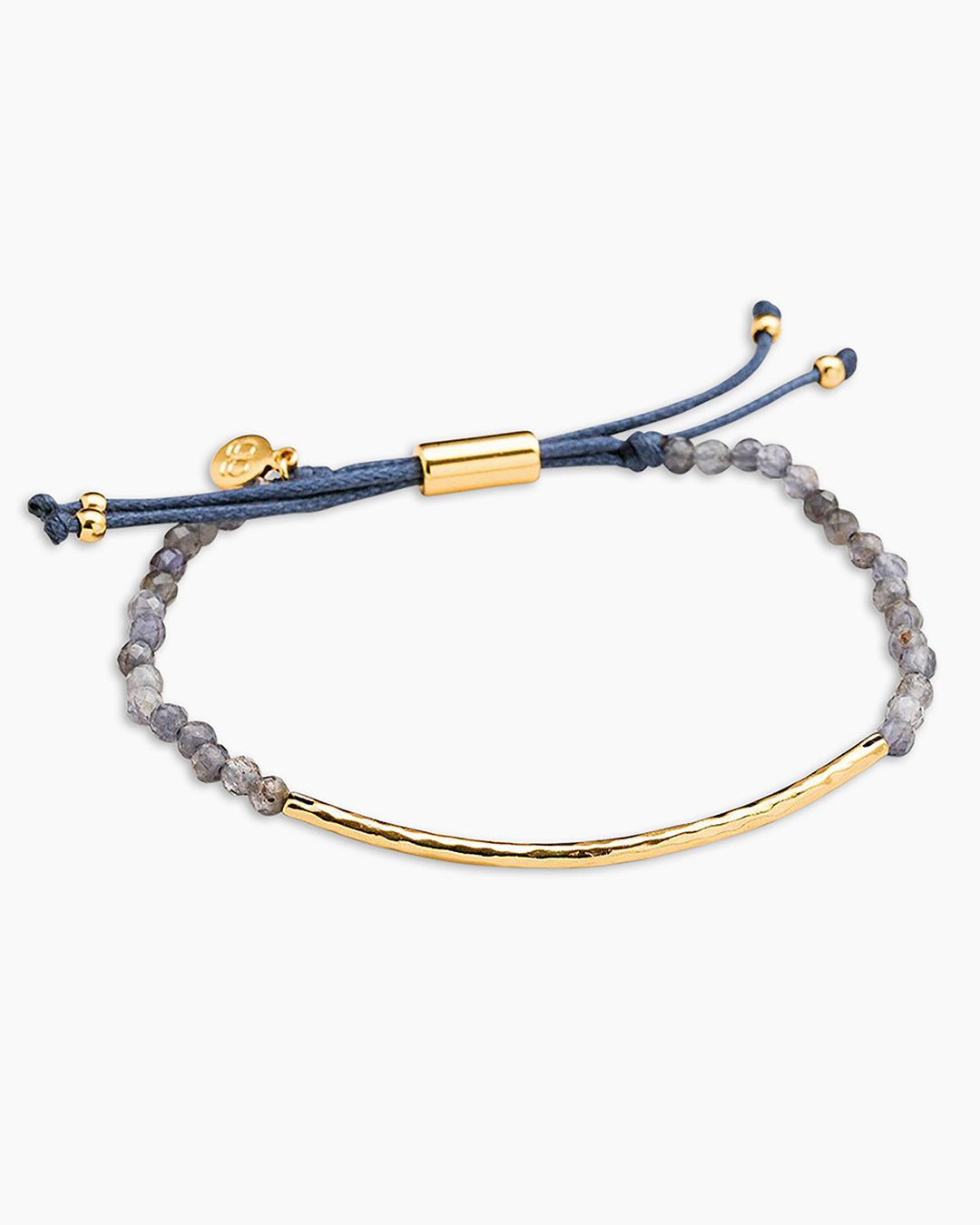 Power Gemstone Bracelet for Focus || option::Gold Plated, Iolite
