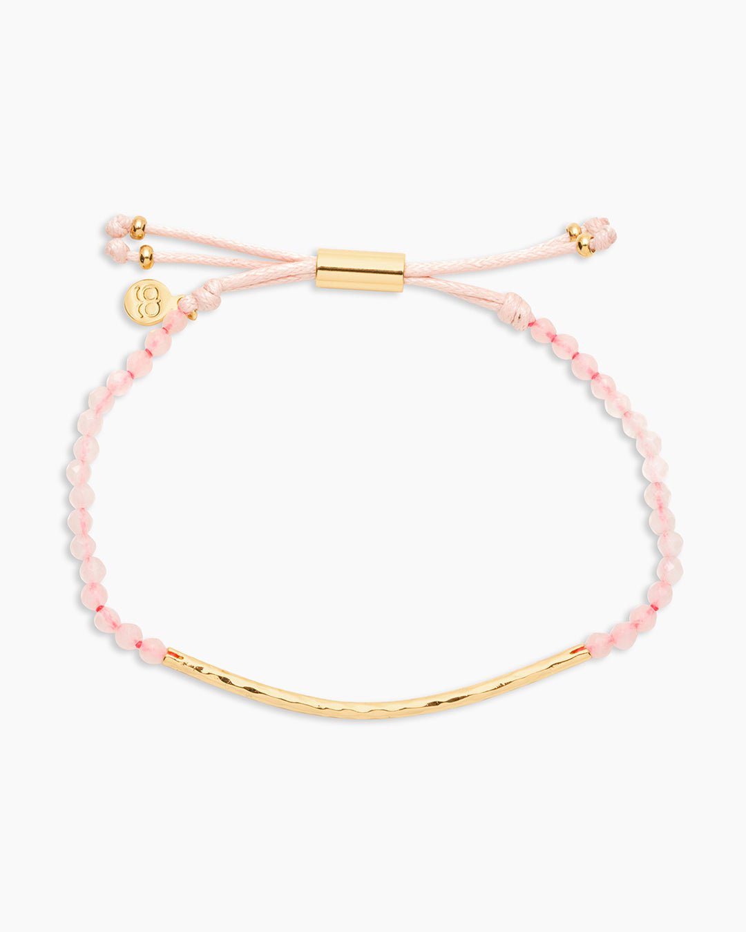 Power Gemstone Bracelet for Love || option::Gold Plated, Rose Quartz