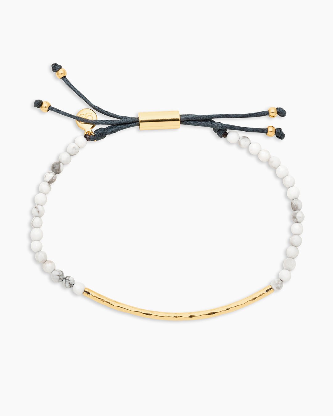 Power Gemstone Bracelet for Calming || option::Gold Plated, Howlite