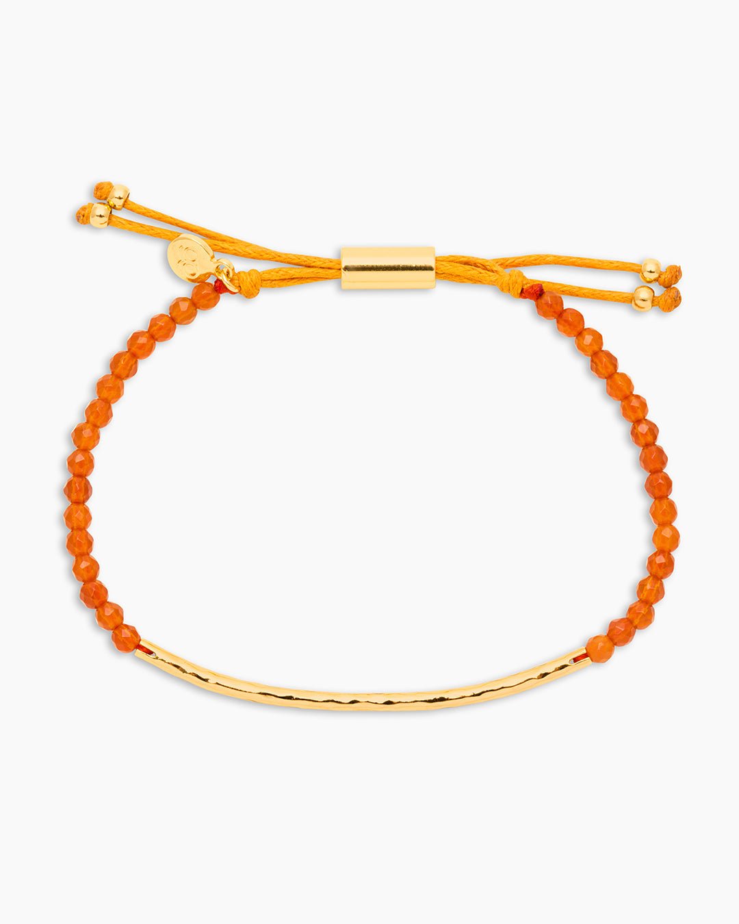 Power Gemstone Bracelet for Confidence || option::Gold Plated, Orange Agate