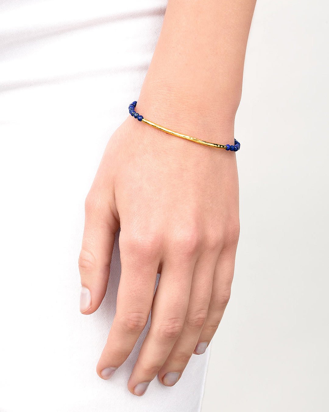 Power Gemstone Bracelet For Wisdom || option::Gold Plated, Lapis
