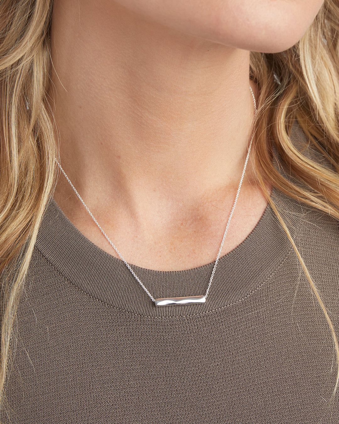 Silver engravable Necklace || option::Silver Plated