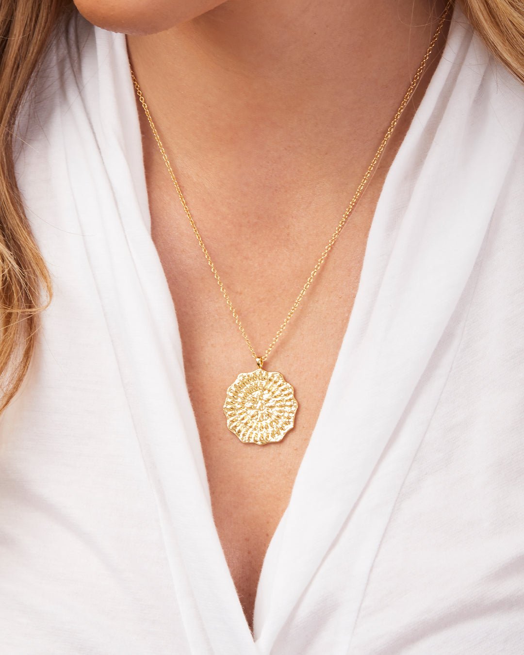 Mosaic Coin Necklace || option::Gold Plated