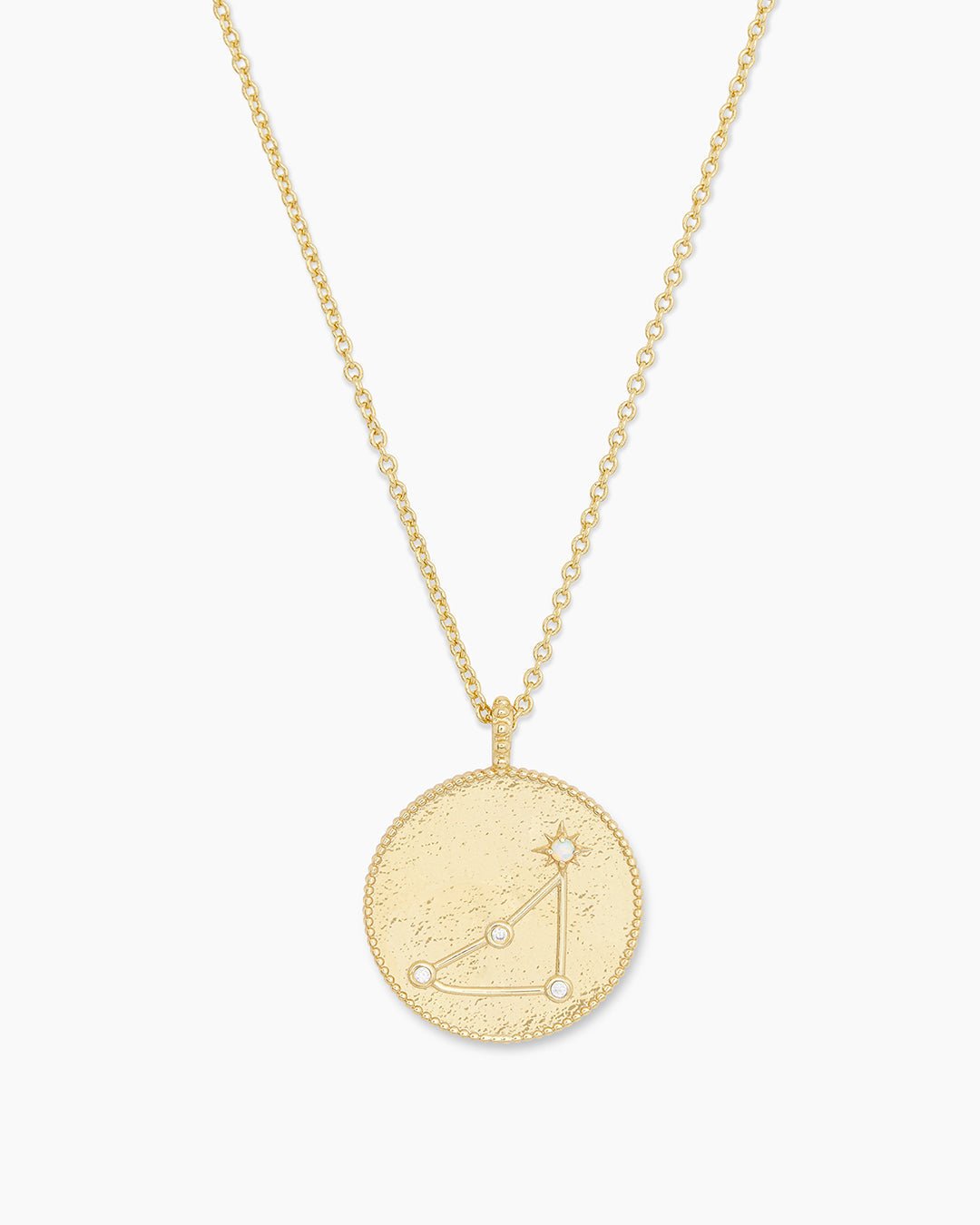  Astrology Coin Necklace (Capricorn) || option::Gold Plated, Capricorn