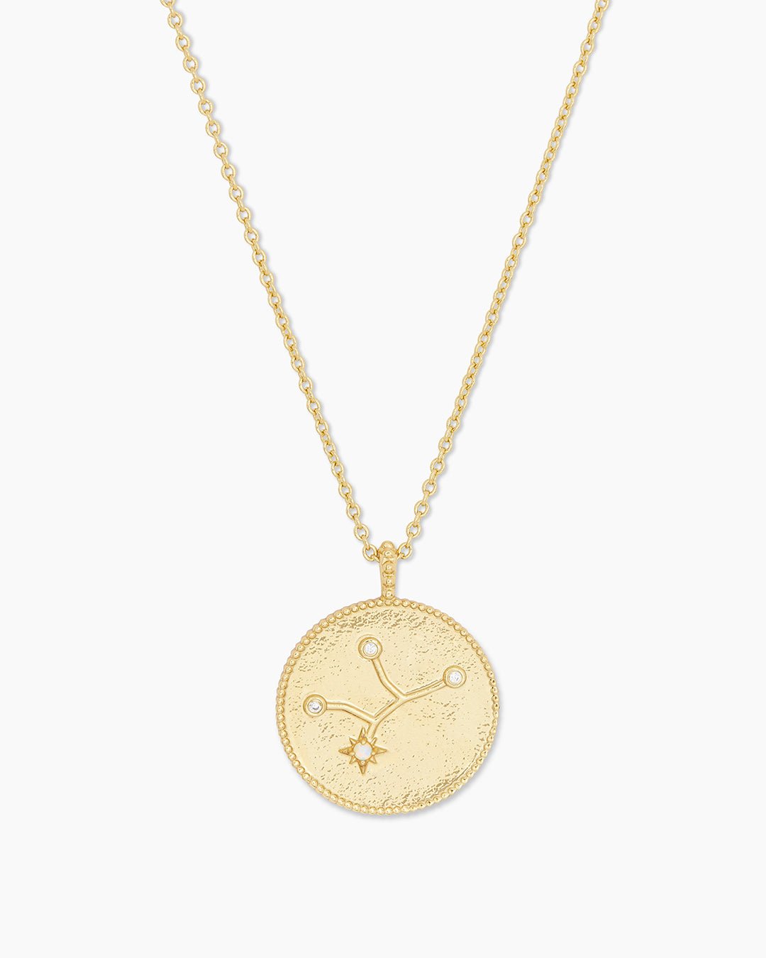  Astrology Coin Necklace (Virgo) || option::Gold Plated, Virgo