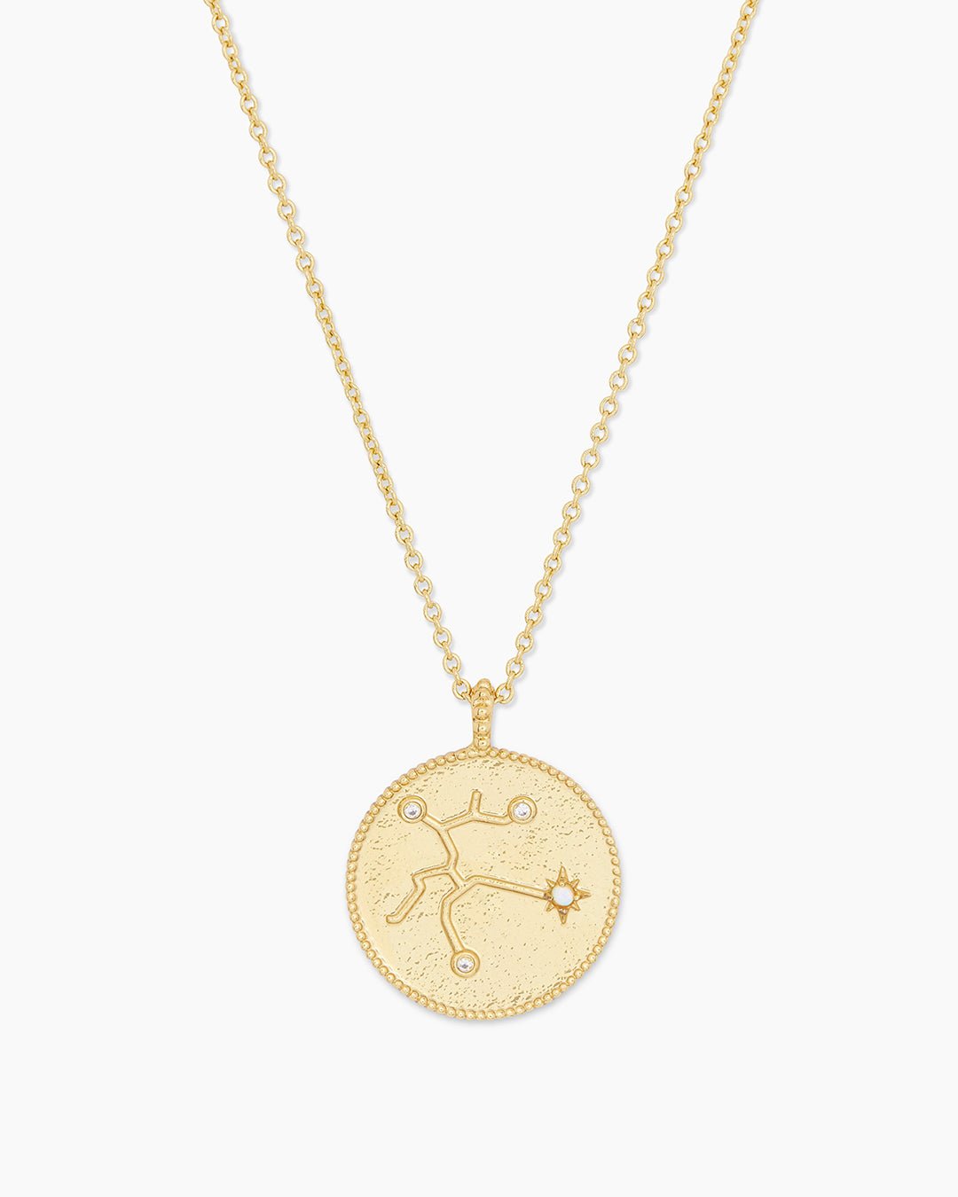  Astrology Coin Necklace (Sagittarius) || option::Gold Plated, Sagittarius