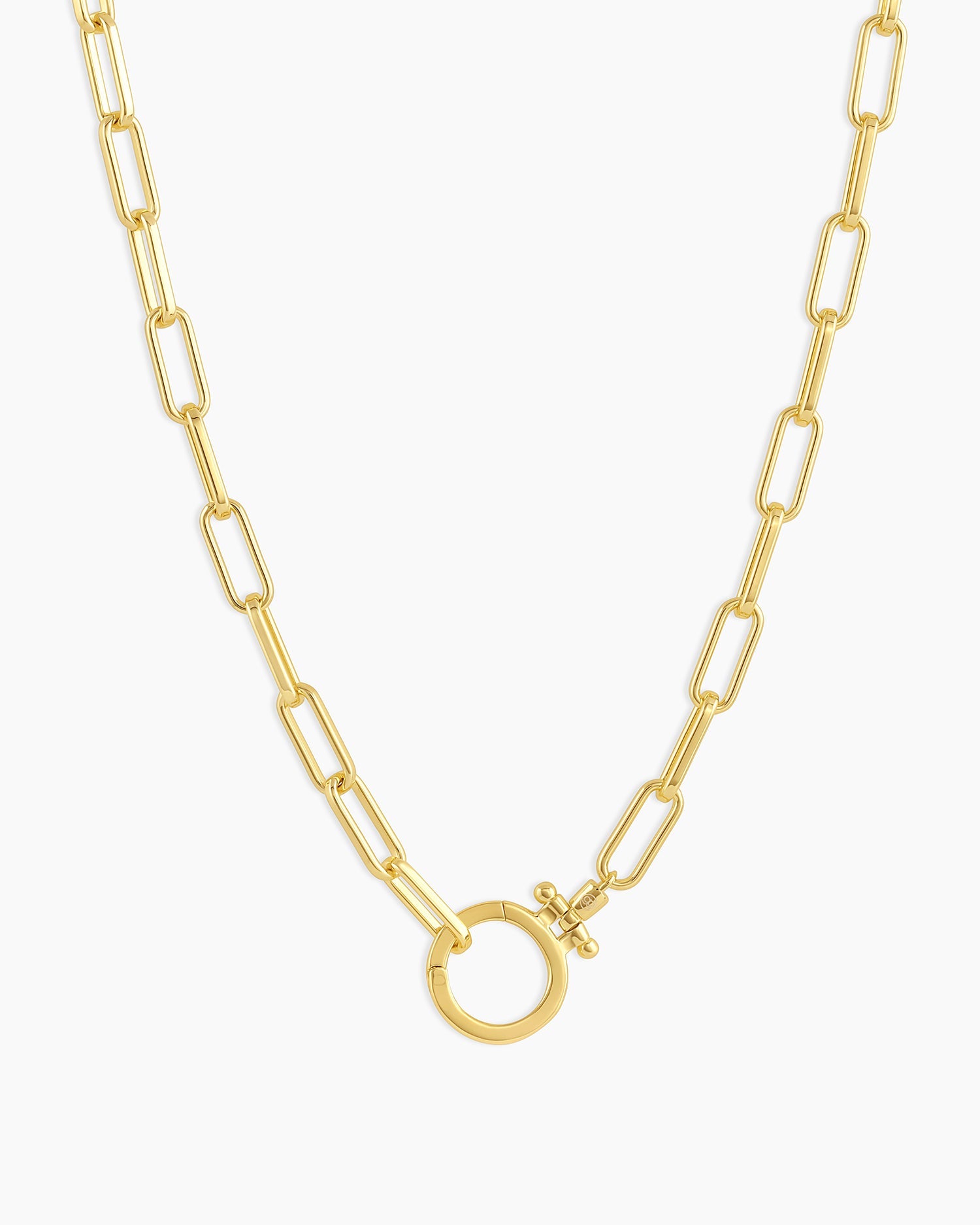 Gold Paperclip Chain Necklace | Chain necklace, Gold chain necklace, Gold