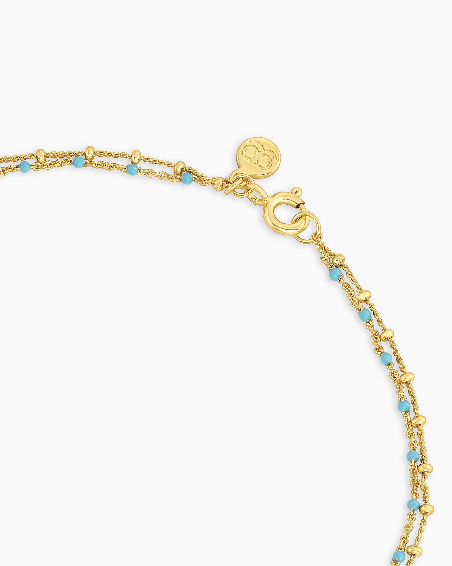 Capri Layer Necklace in Turquoise  || option::Gold Plated