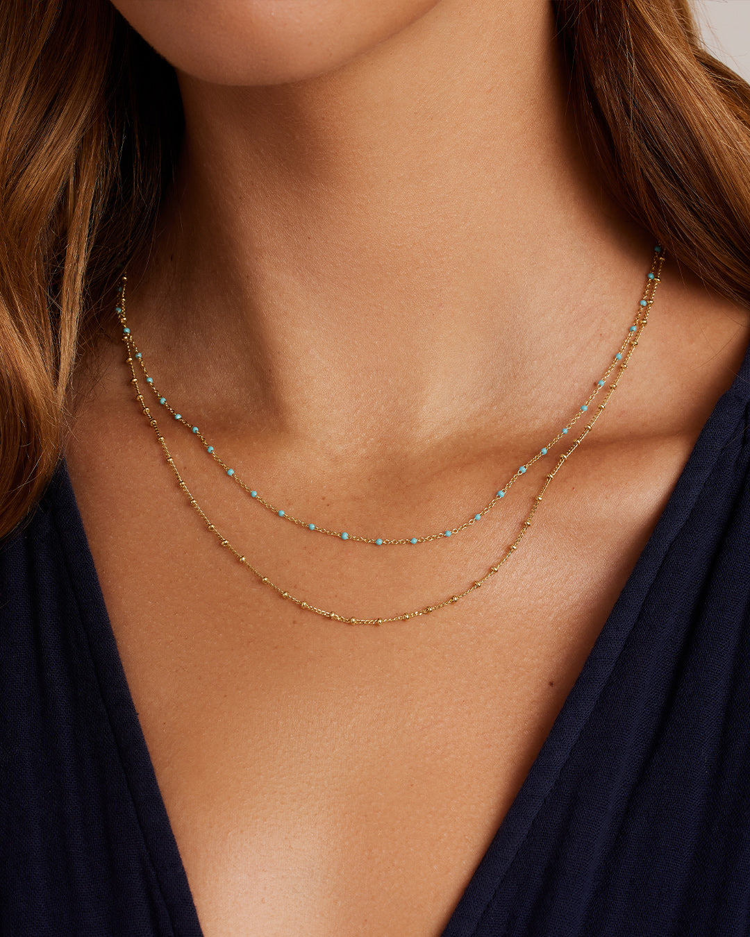 Saturn Swirl Layering Necklace Set in Gold, Women's at Urban Outfitters Saturn Swirl Layering Necklace Set in Gold, Women's at Urban Outfitters