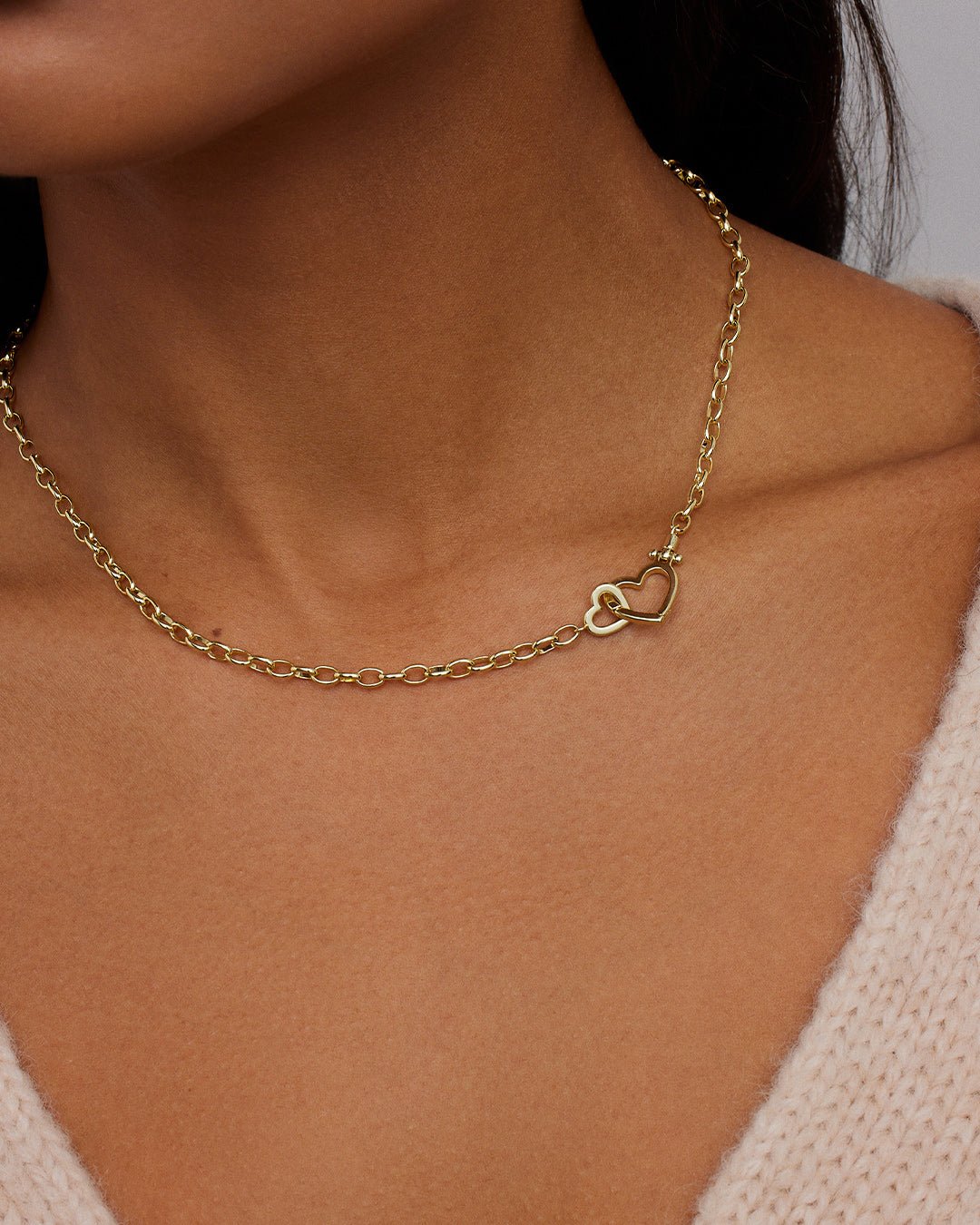 Parker Heart Necklace || option::Gold Plated