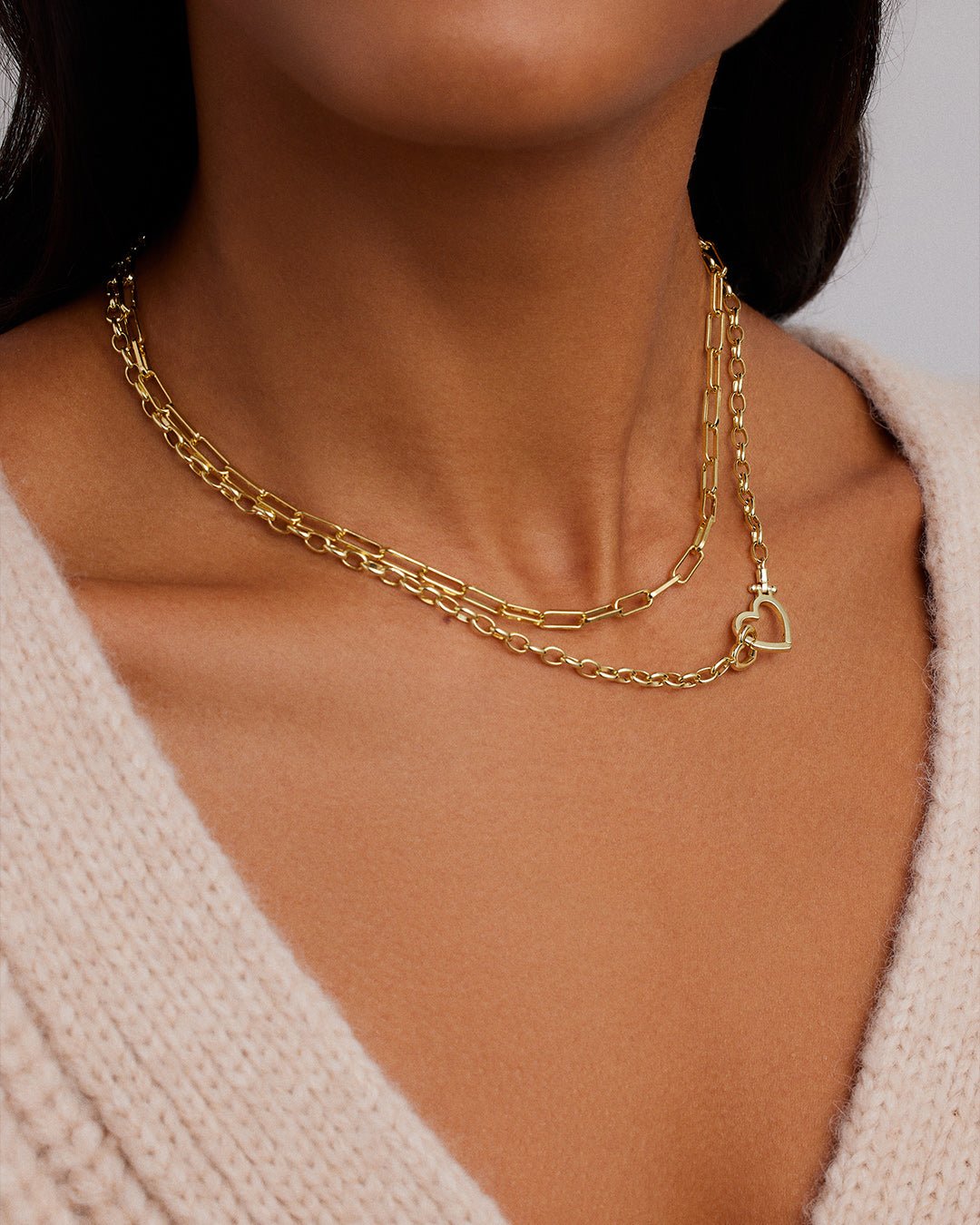 Gorjana Parker Heart Necklace in Gold