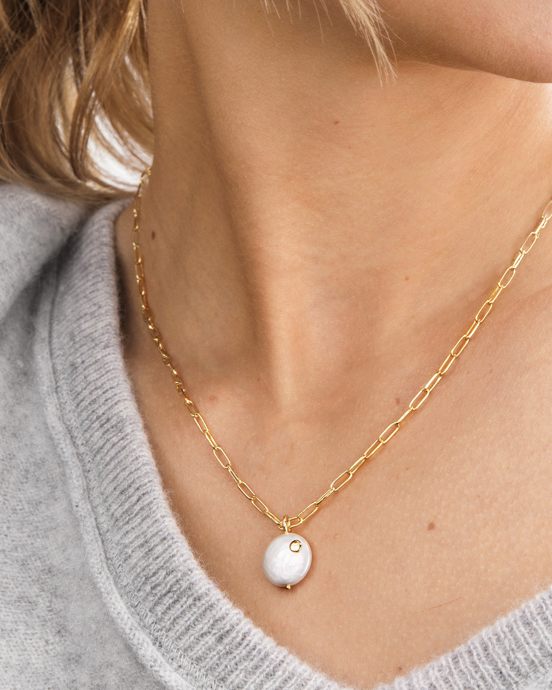 Gorjana reese pearl necklace Clearance