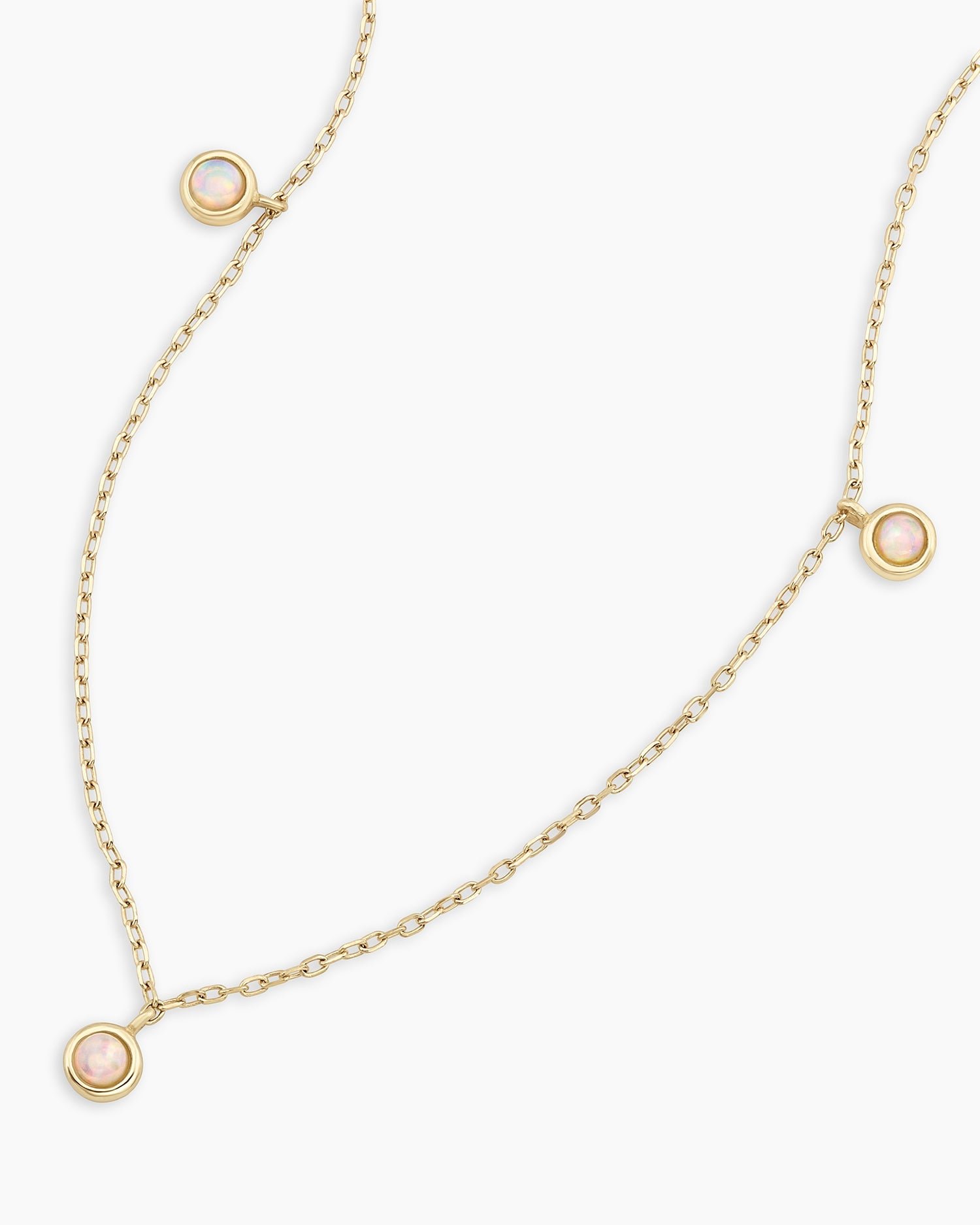 Opal Trio Necklace || option::14k Solid Gold