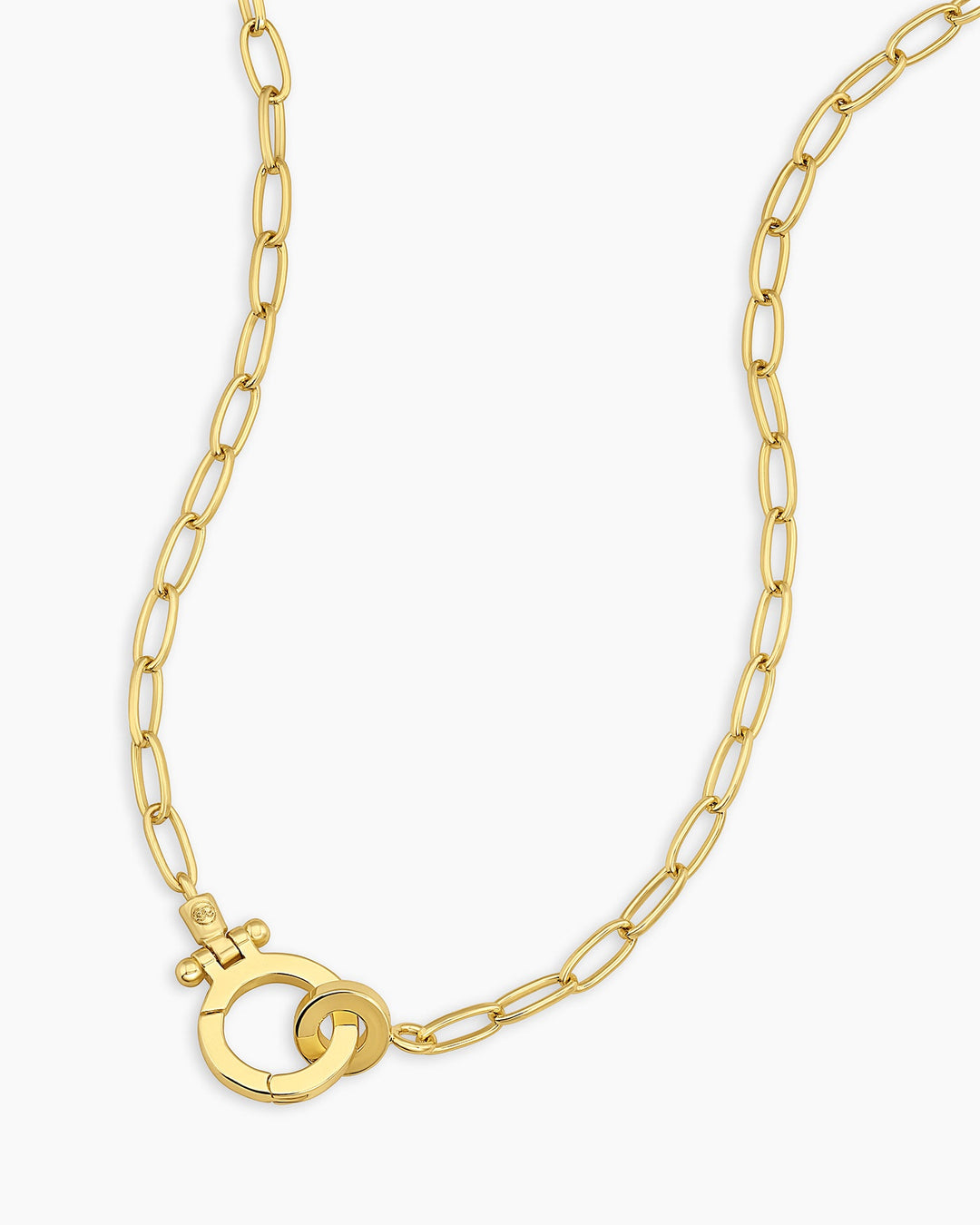 Parker Mini Necklace chain link necklace || option::18k Gold Plated