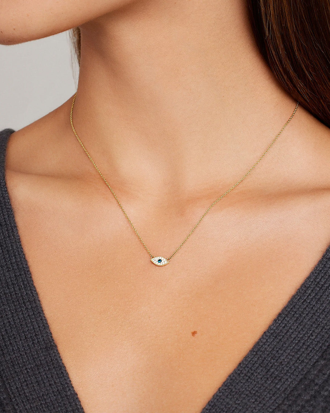 18k Gold Evil Eye Necklace gorjana