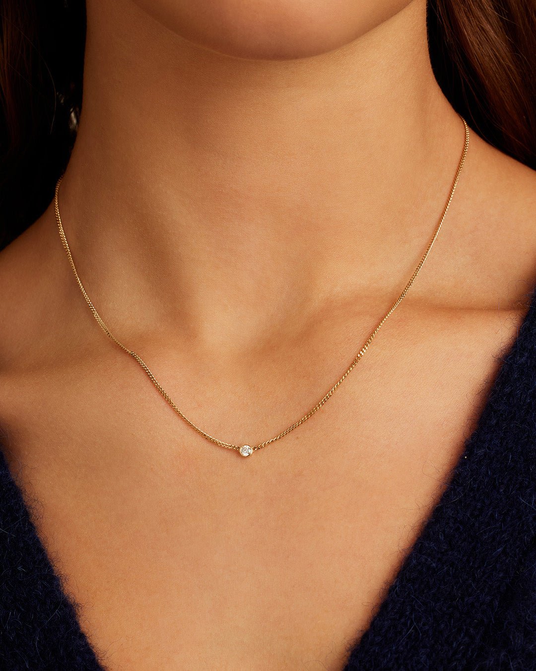 Diamond Wilder Necklace || option::14k Solid Gold
