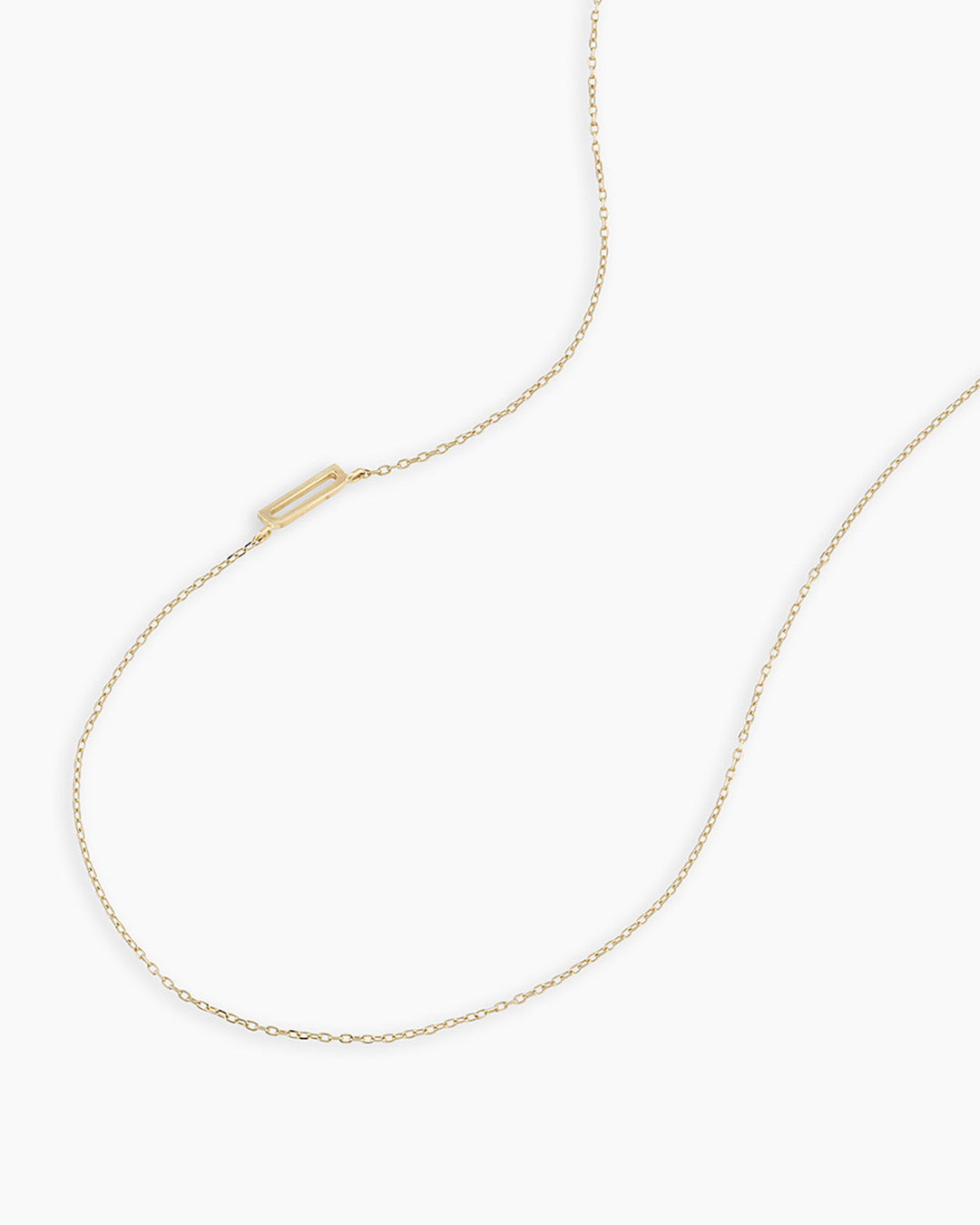 Alphabet Necklace  || option::14k Solid Gold, D
