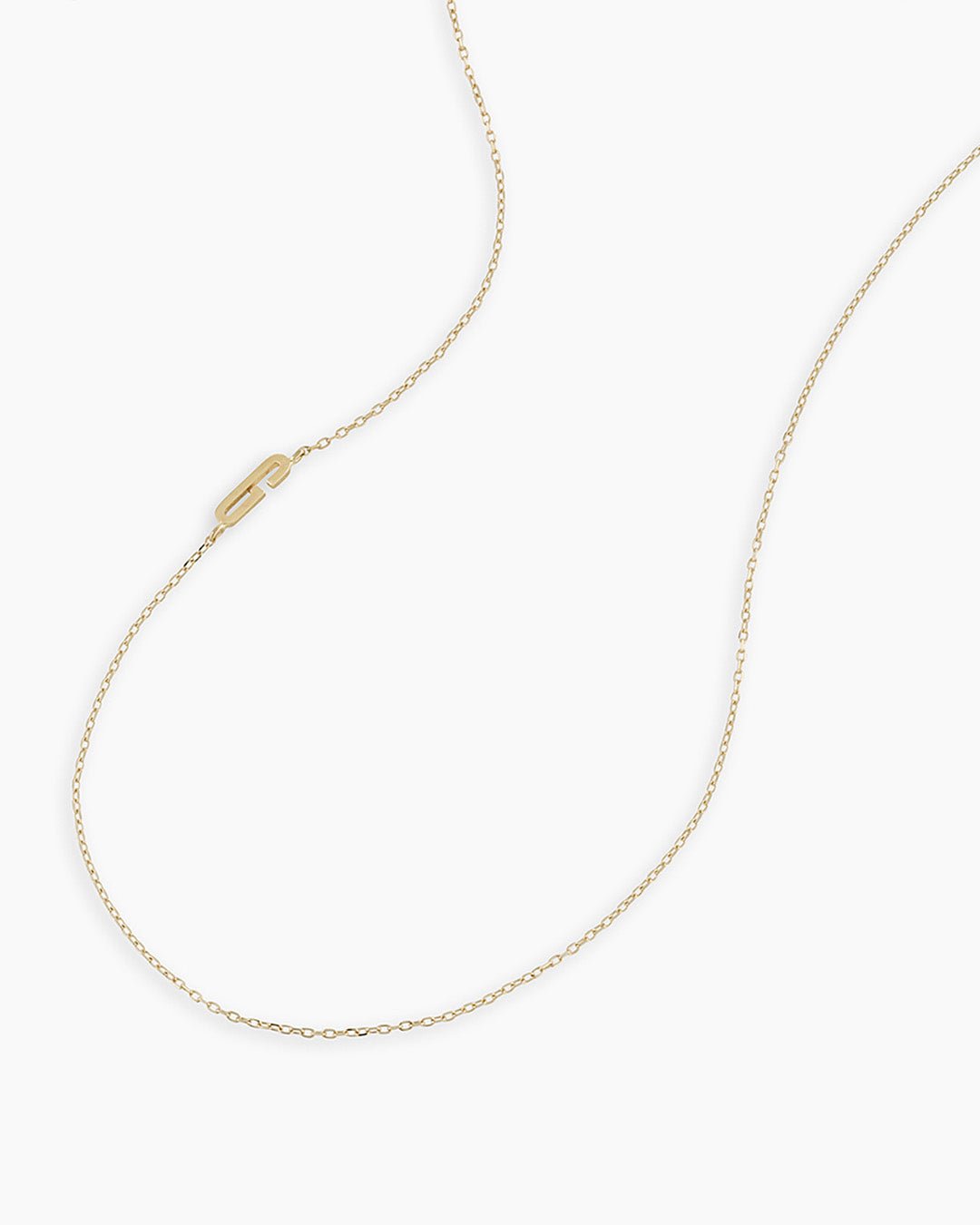 Alphabet Necklace  || option::14k Solid Gold, G
