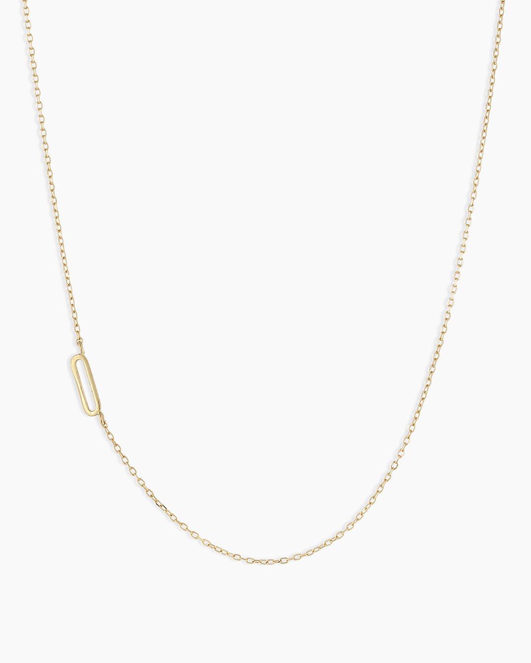 Alphabet Necklace  || option::14k Solid Gold, O