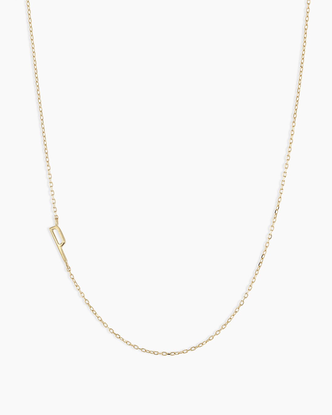 Alphabet Necklace  || option::14k Solid Gold, P