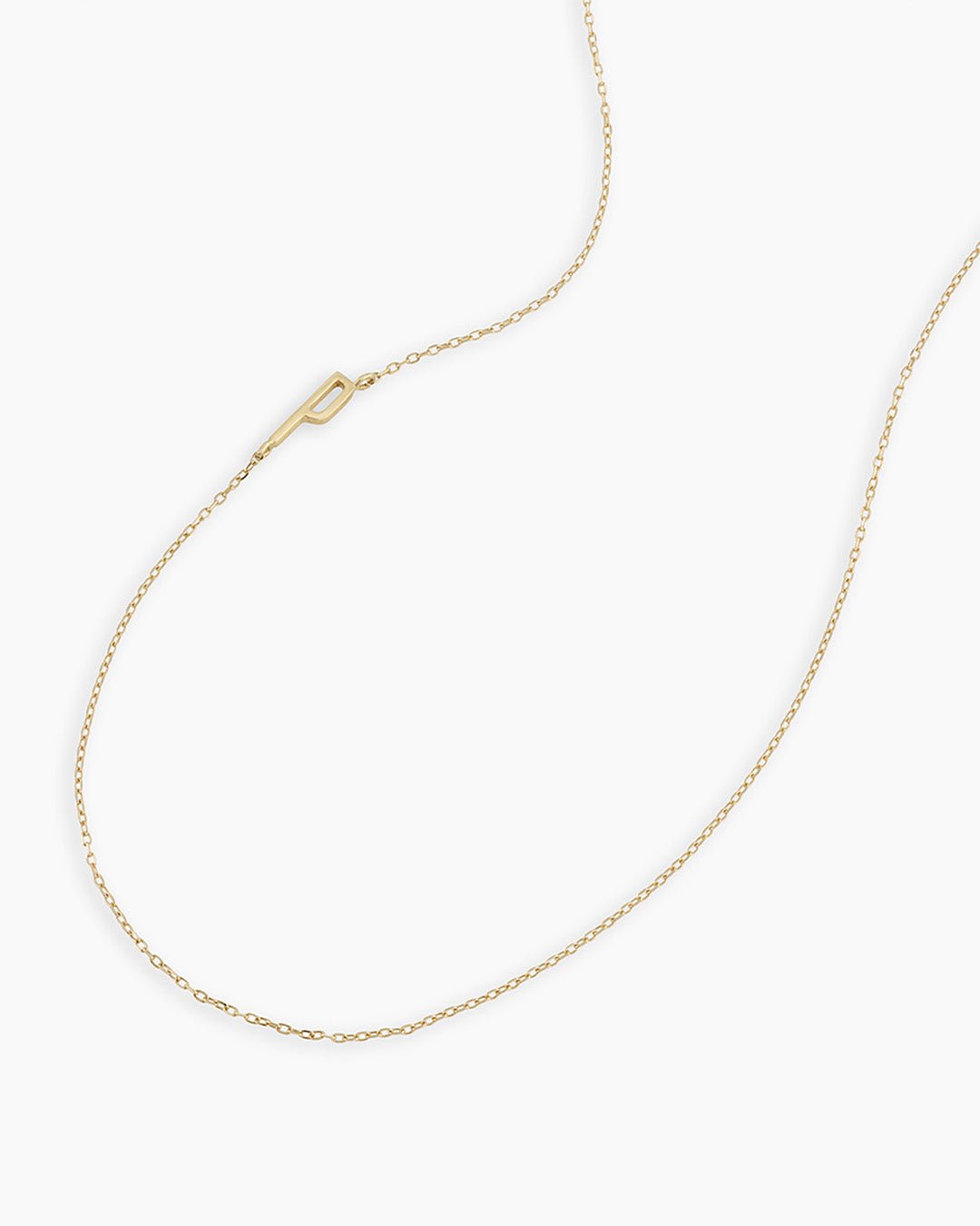 Alphabet Necklace  || option::14k Solid Gold, Q