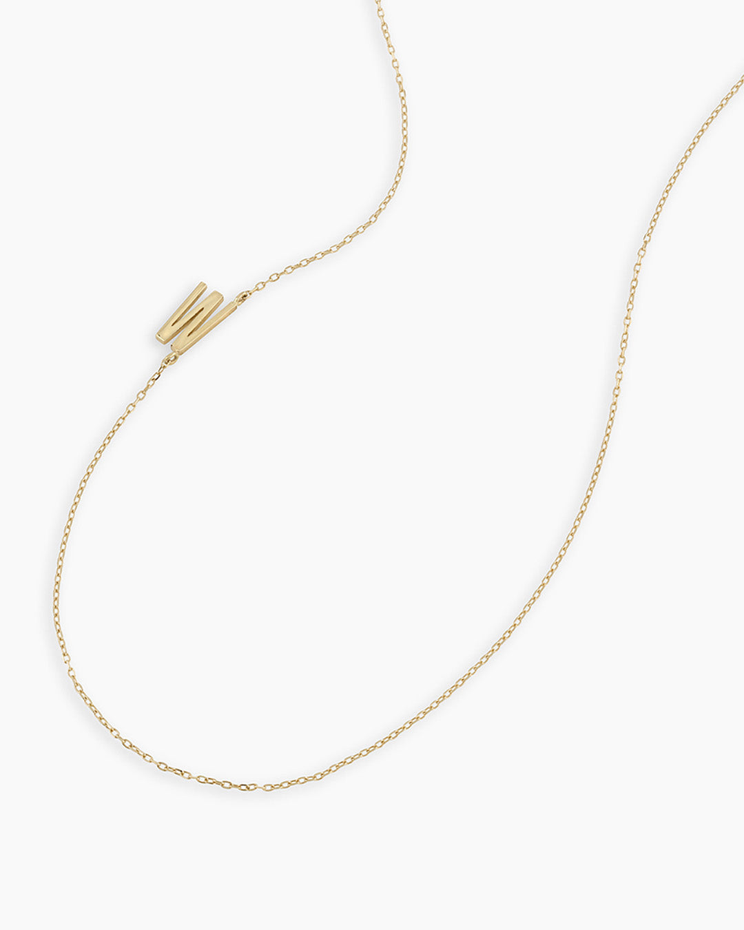 Alphabet Necklace  || option::14k Solid Gold, W