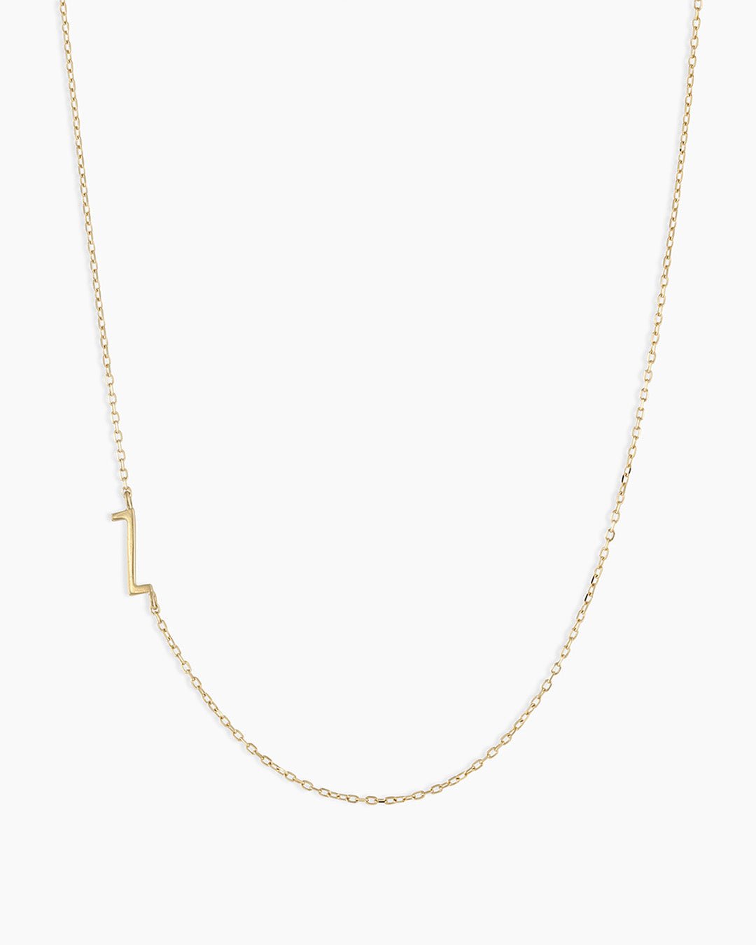 Alphabet Necklace  || option::14k Solid Gold, Z