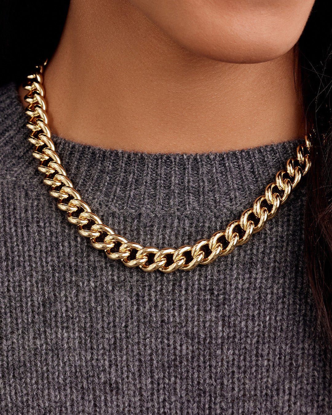 Gold | gorjana Jewelry | Lou Link Necklace | gold chunky chain necklace | statement necklace | holiday party necklace
