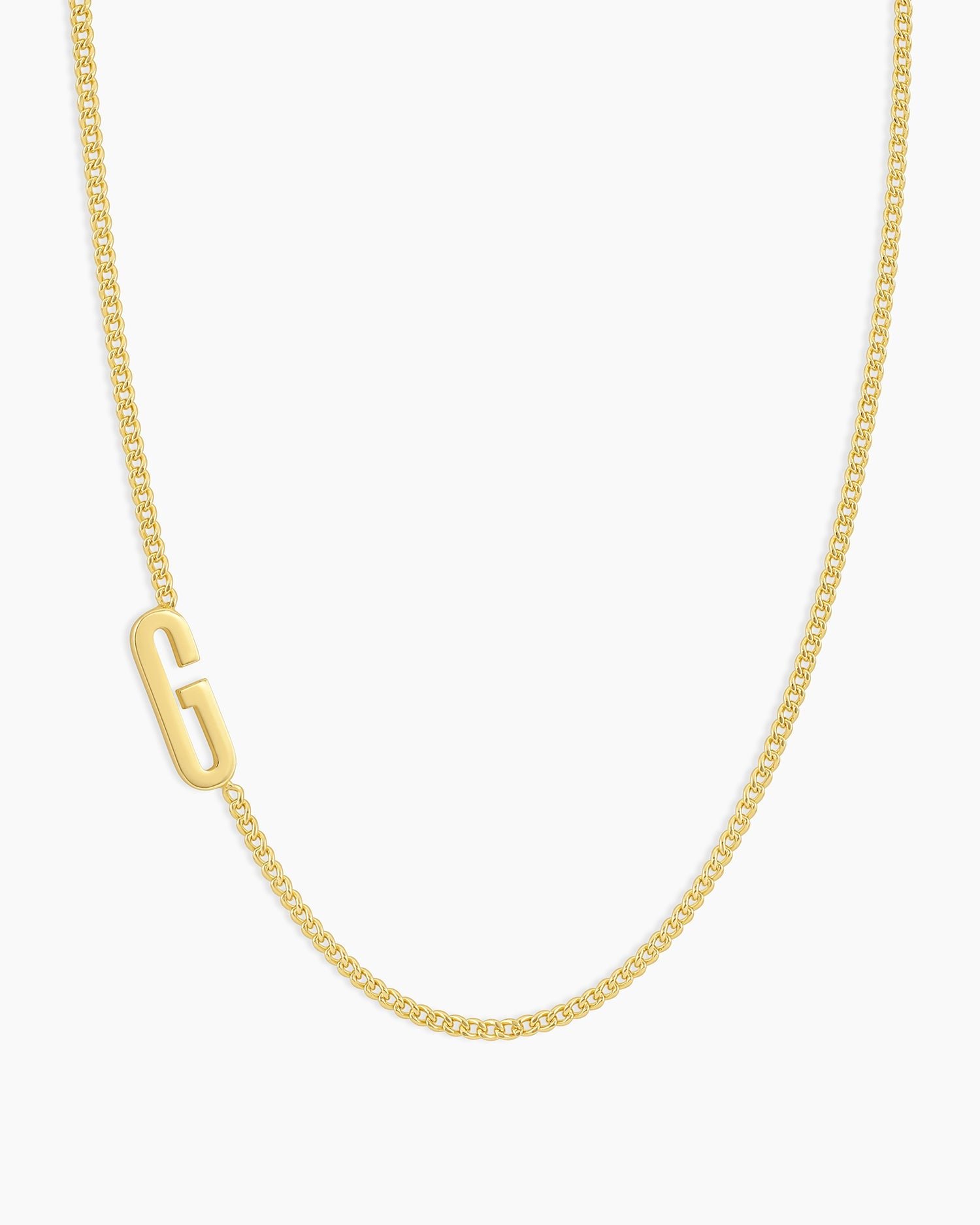 Wilder Alphabet Necklace Alphabet Necklace #G || option::Gold Plated, G