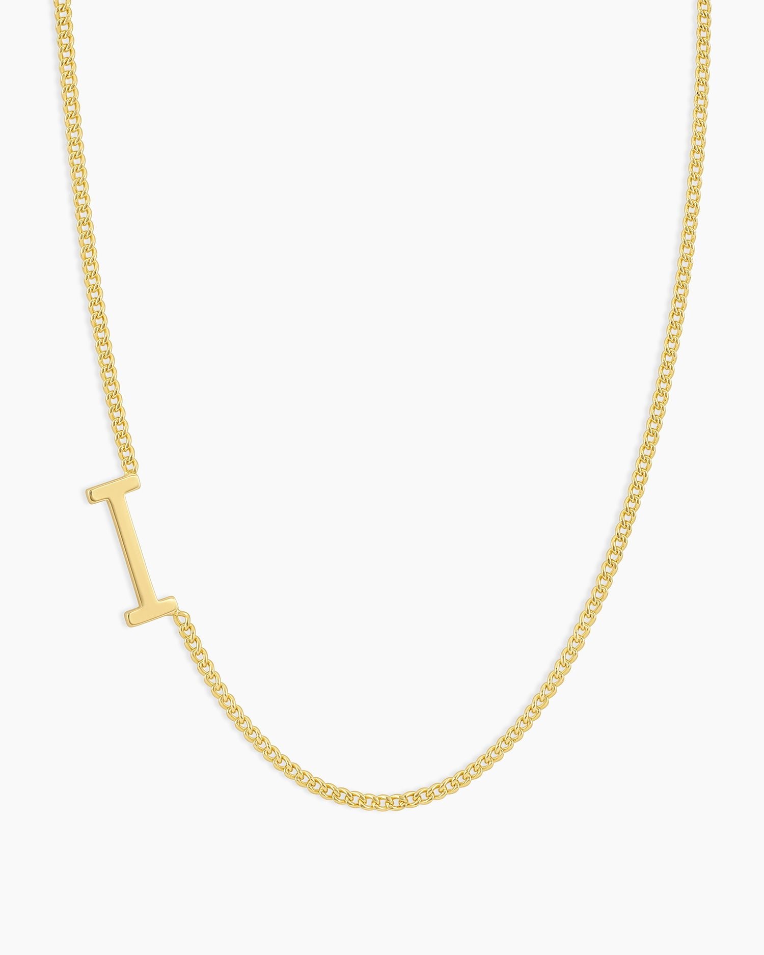 Wilder Alphabet Necklace Alphabet Necklace #I || option::Gold Plated, I