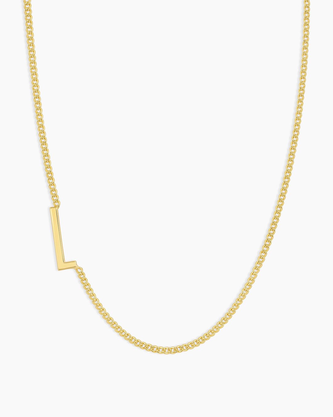 Wilder Alphabet Necklace Alphabet Necklace #L || option::Gold Plated, L