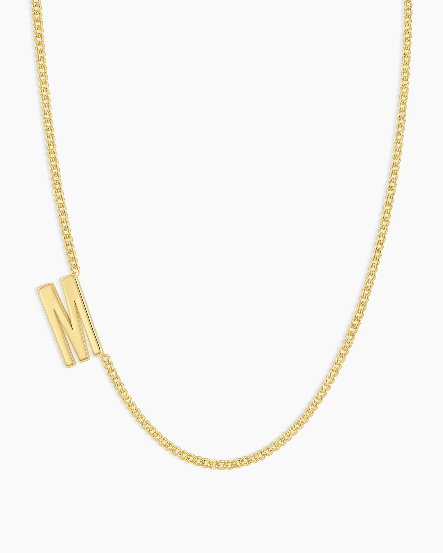 Wilder Alphabet Necklace Alphabet Necklace #M || option::Gold Plated, L