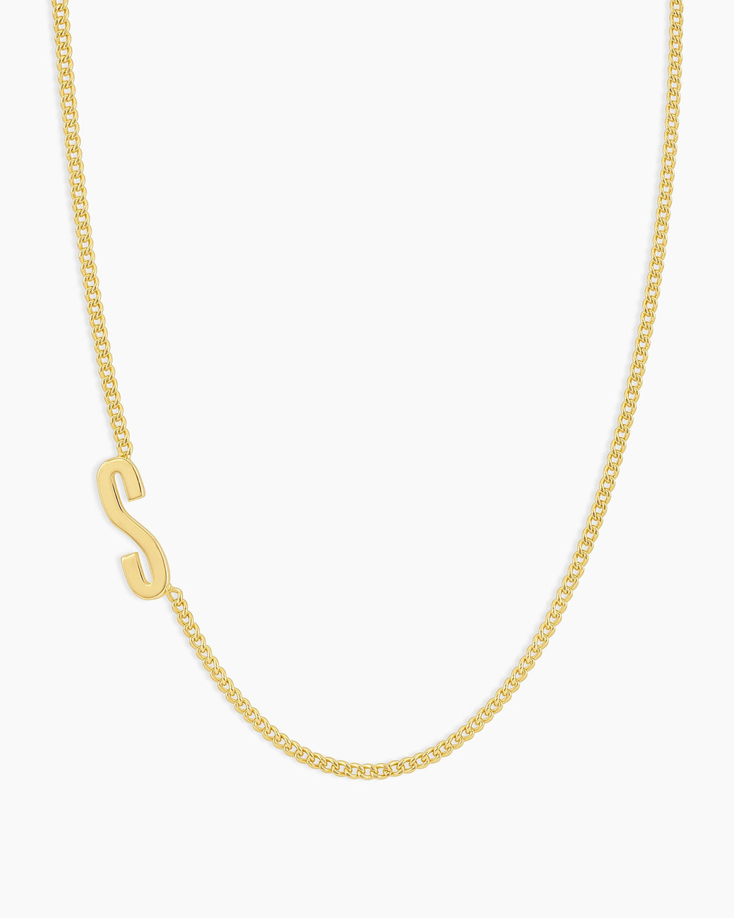 Wilder Alphabet Necklace Alphabet Necklace #S || option::18k Gold Plated, S