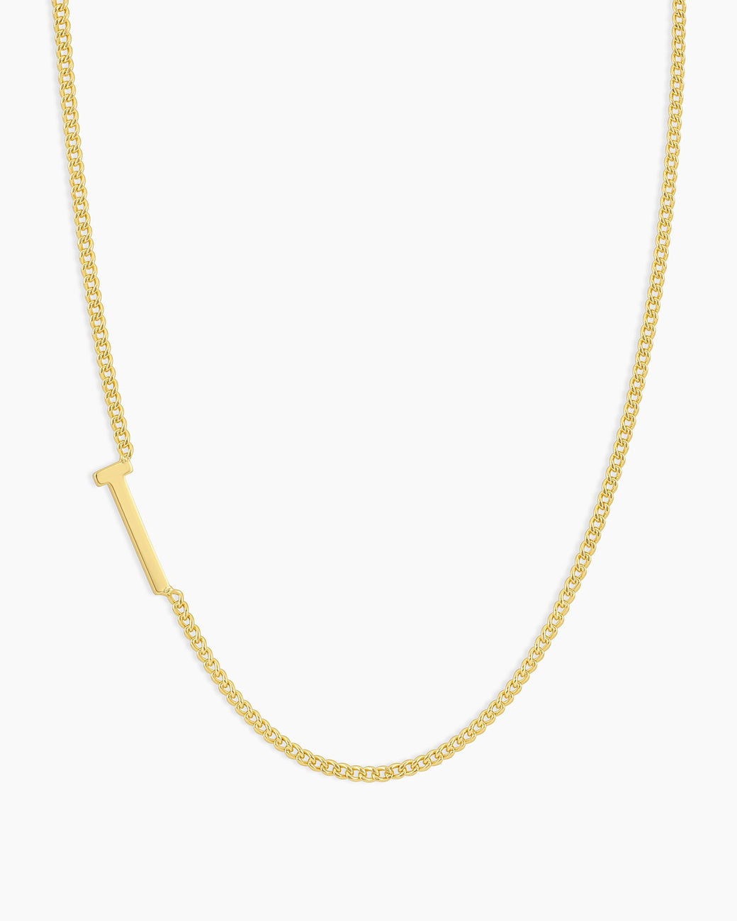 Wilder Alphabet Necklace Alphabet Necklace #T || option::18k Gold Plated, T