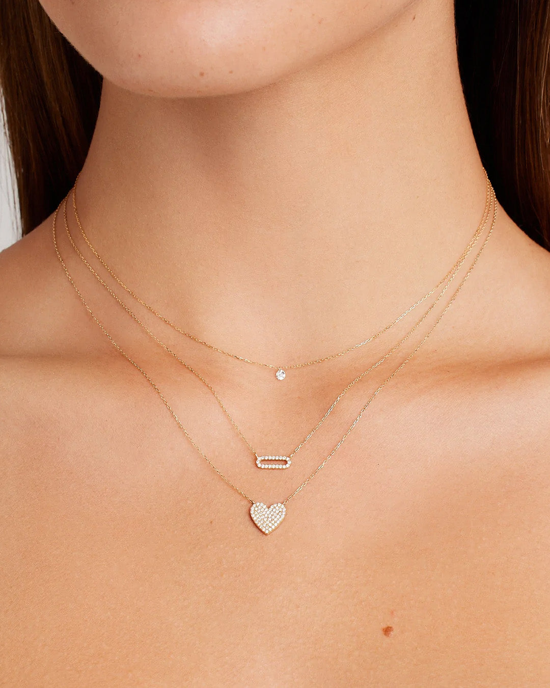 Diamond Pave Heart Necklace – David Von