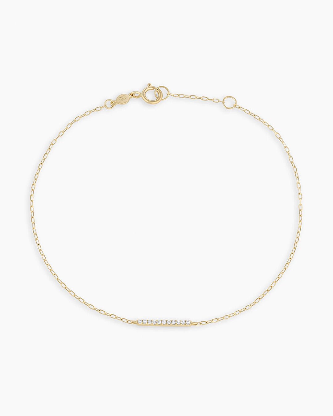 Diamond Bar Bracelet Tennis Bracelet || option::14k Solid Gold