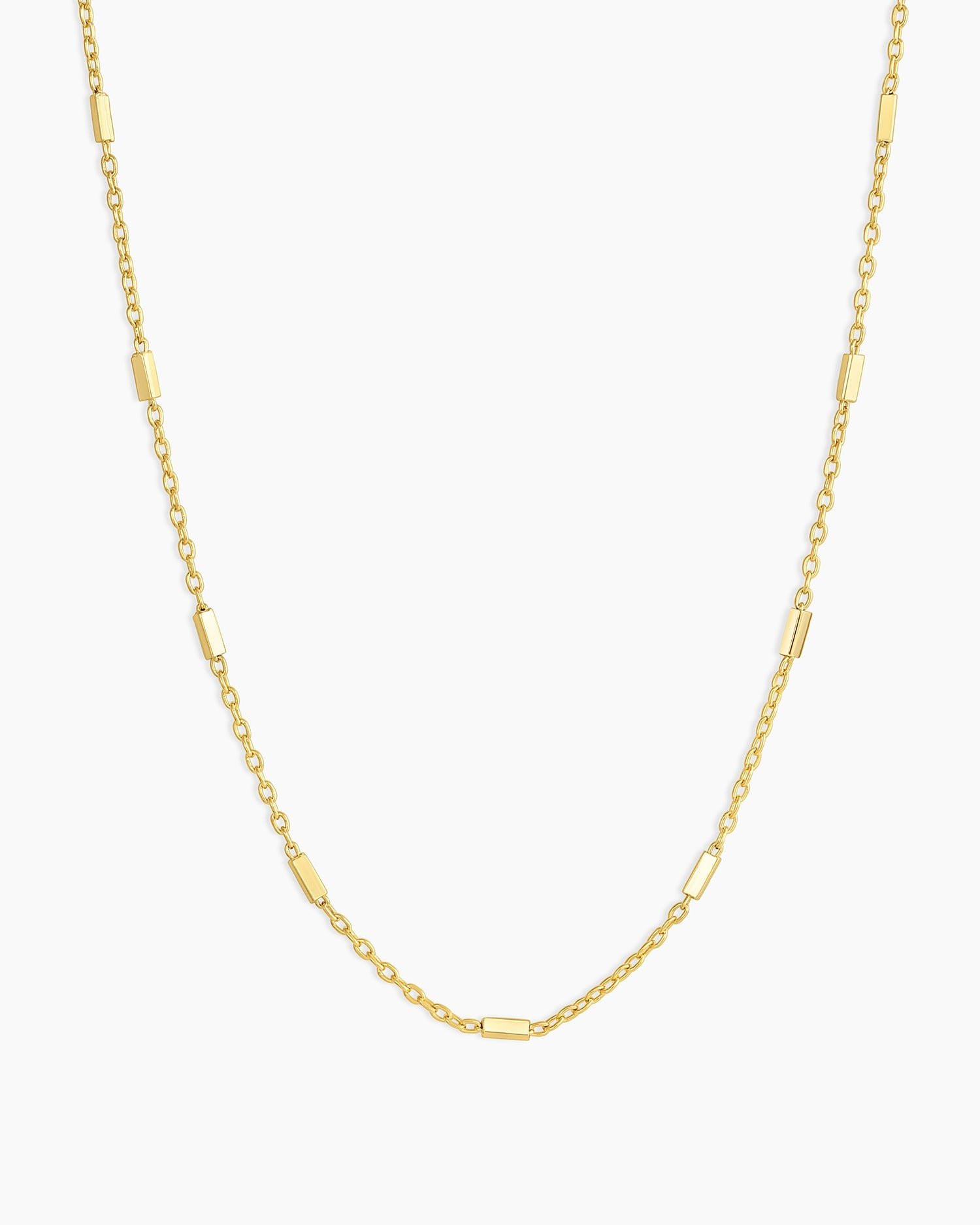 Tatum Necklace Textured chain necklace || option::Gold Plated