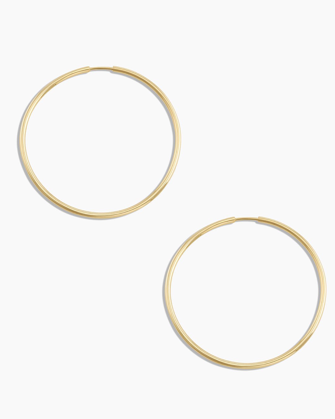 Classic Gold Hoop || option::14k Solid Gold, 30mm, Pair